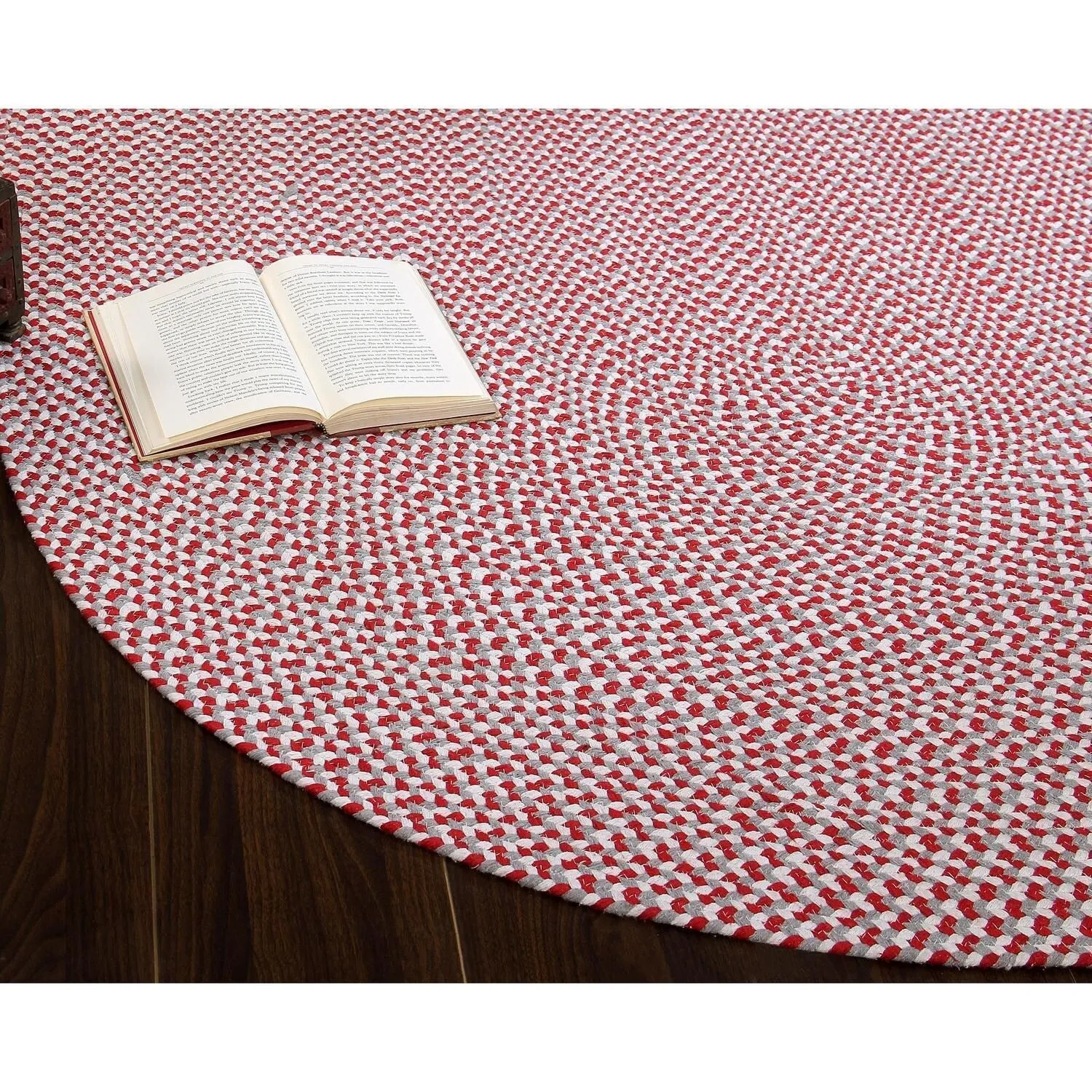 Tri-Color Braided Cotton Farmhouse Rug