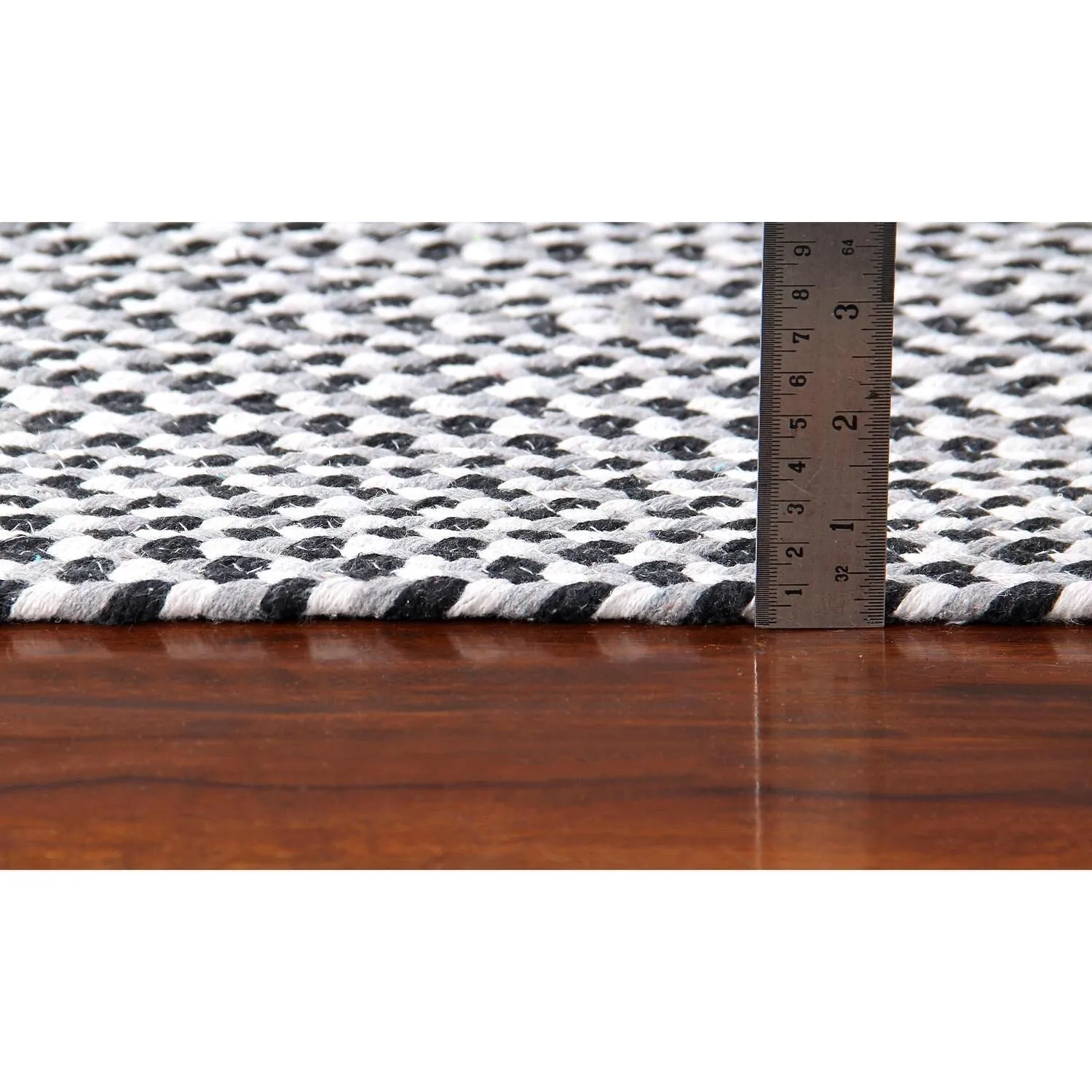 Tri-Color Braided Cotton Farmhouse Rug