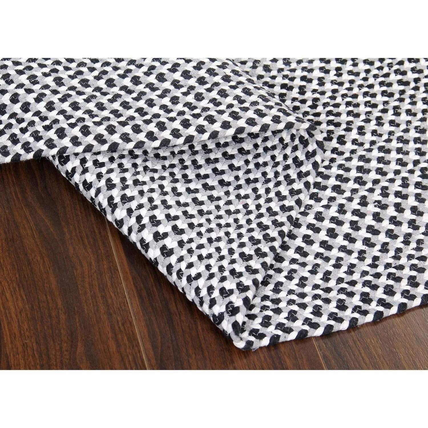 Tri-Color Braided Cotton Farmhouse Rug