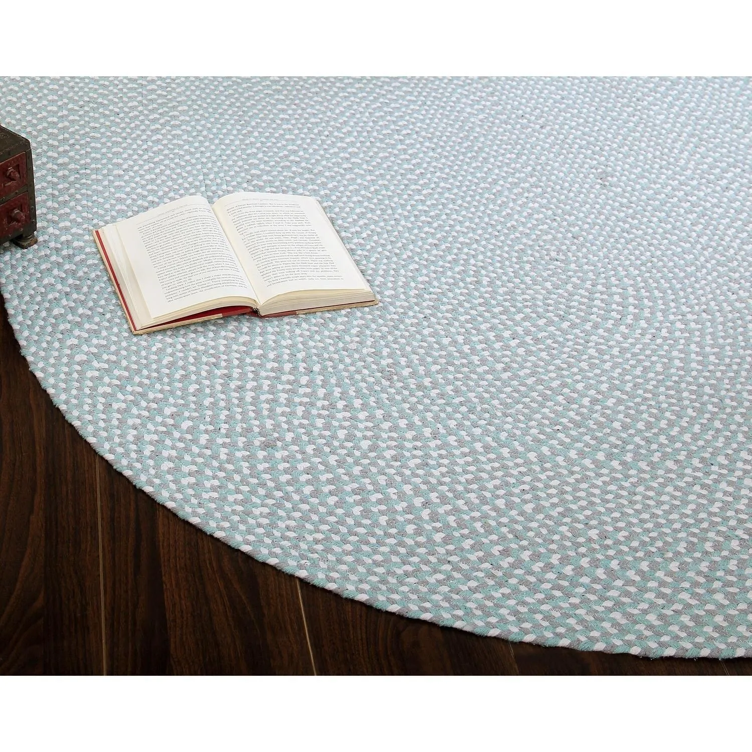 Tri-Color Braided Cotton Farmhouse Rug