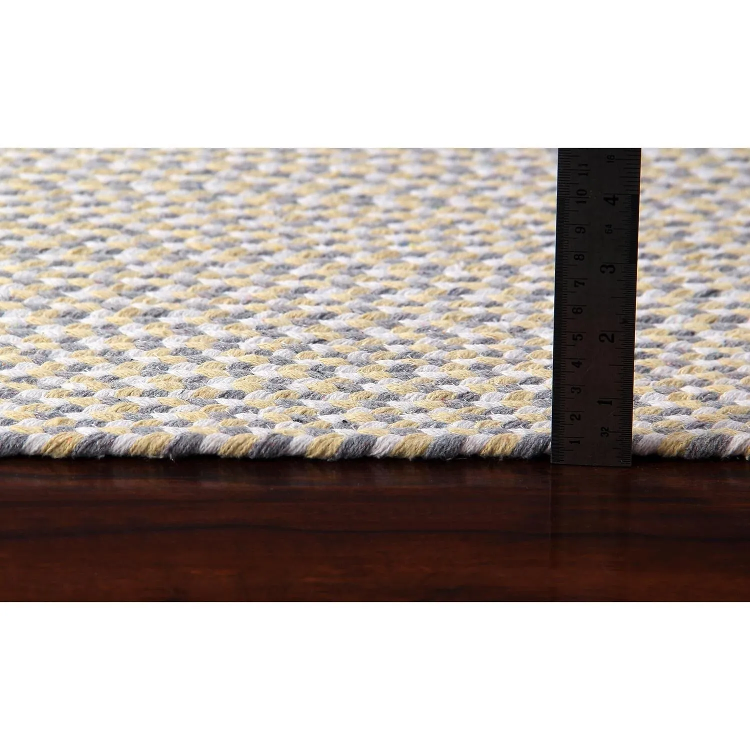 Tri-Color Braided Cotton Farmhouse Rug