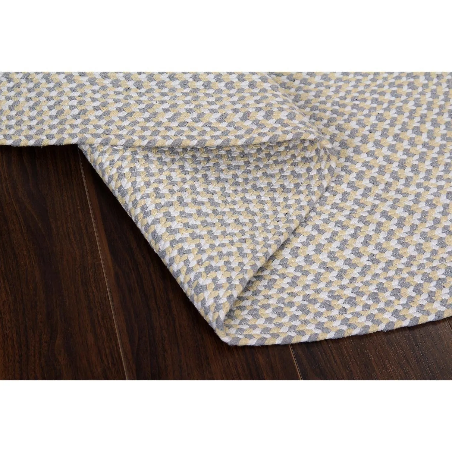 Tri-Color Braided Cotton Farmhouse Rug
