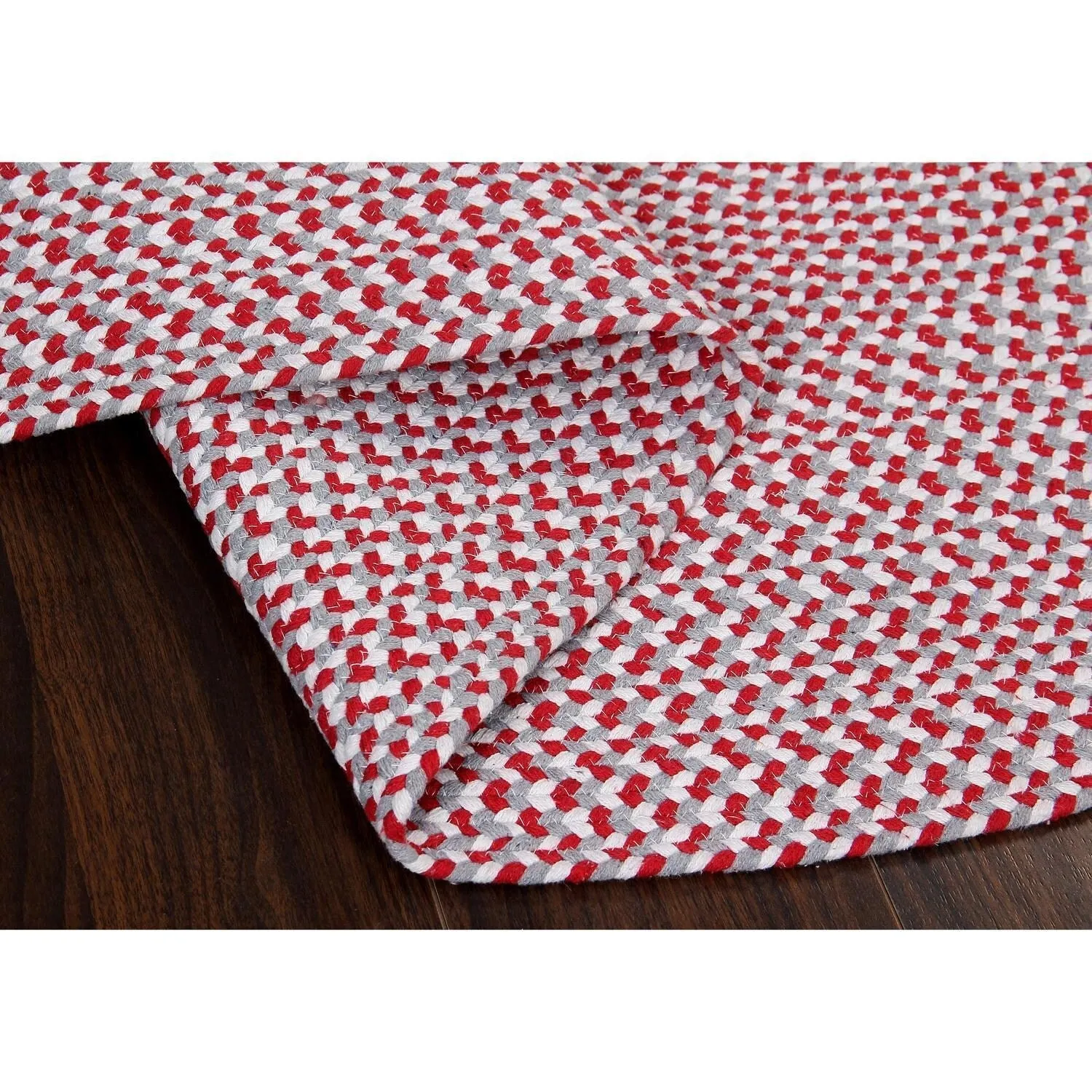 Tri-Color Braided Cotton Farmhouse Rug