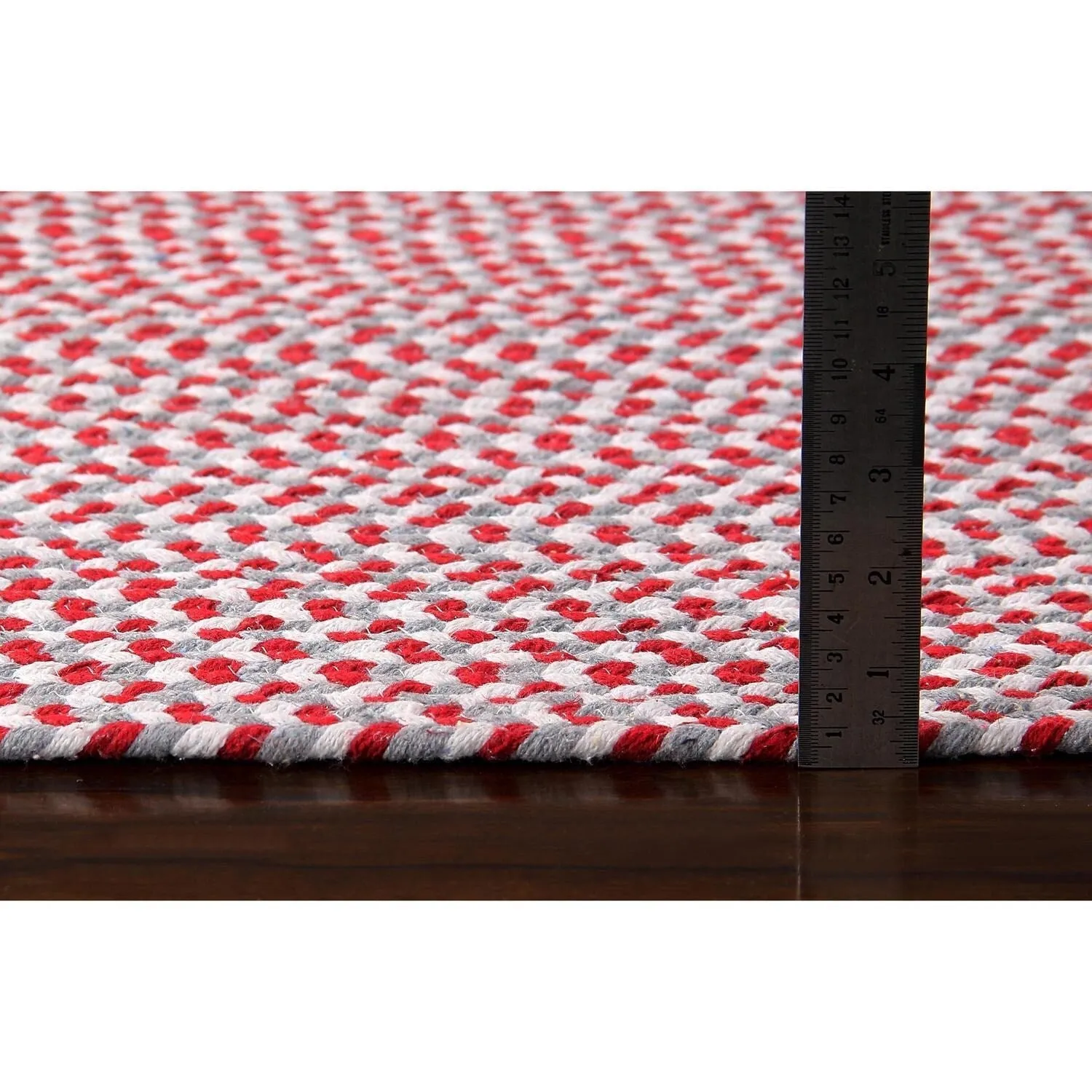 Tri-Color Braided Cotton Farmhouse Rug