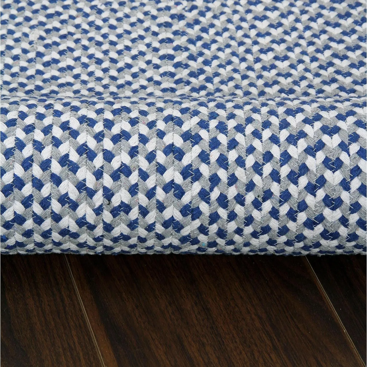 Tri-Color Braided Cotton Farmhouse Rug