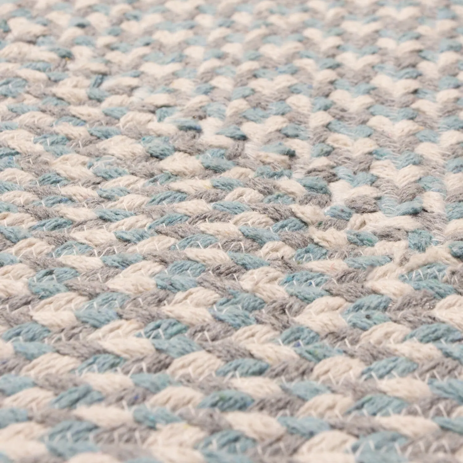 Tri-Color Braided Cotton Farmhouse Rug
