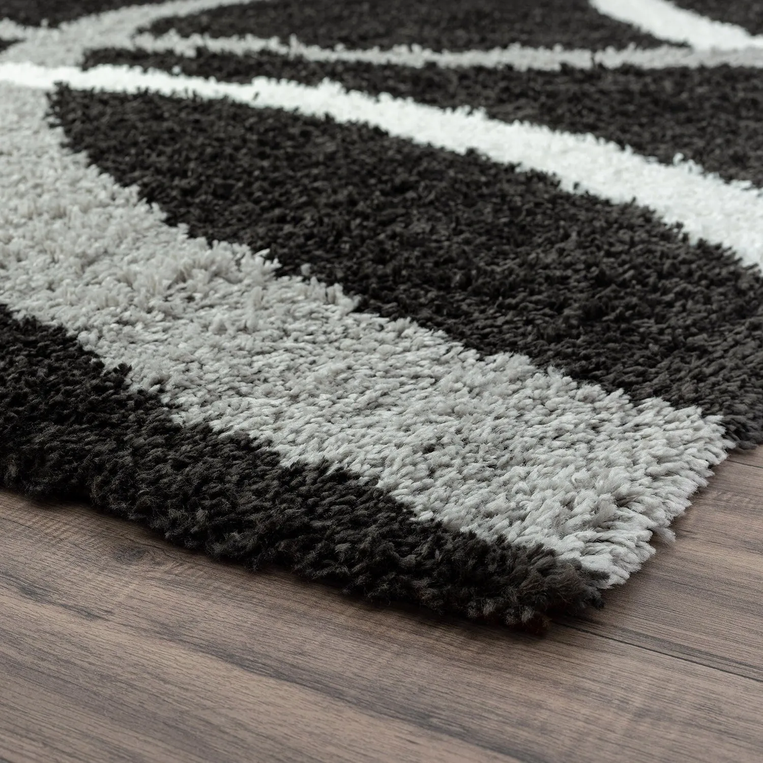 Upscale Shag Modern & Contemporary Abstract Indoor Area Rug