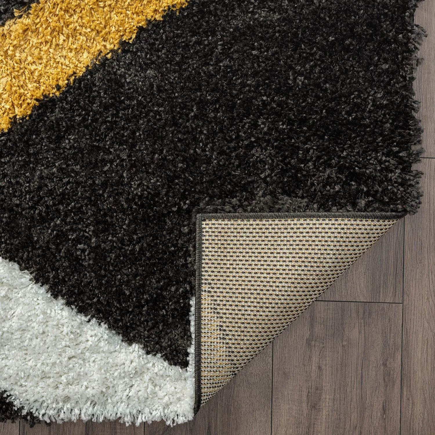Upscale Shag Modern & Contemporary Abstract Indoor Area Rug