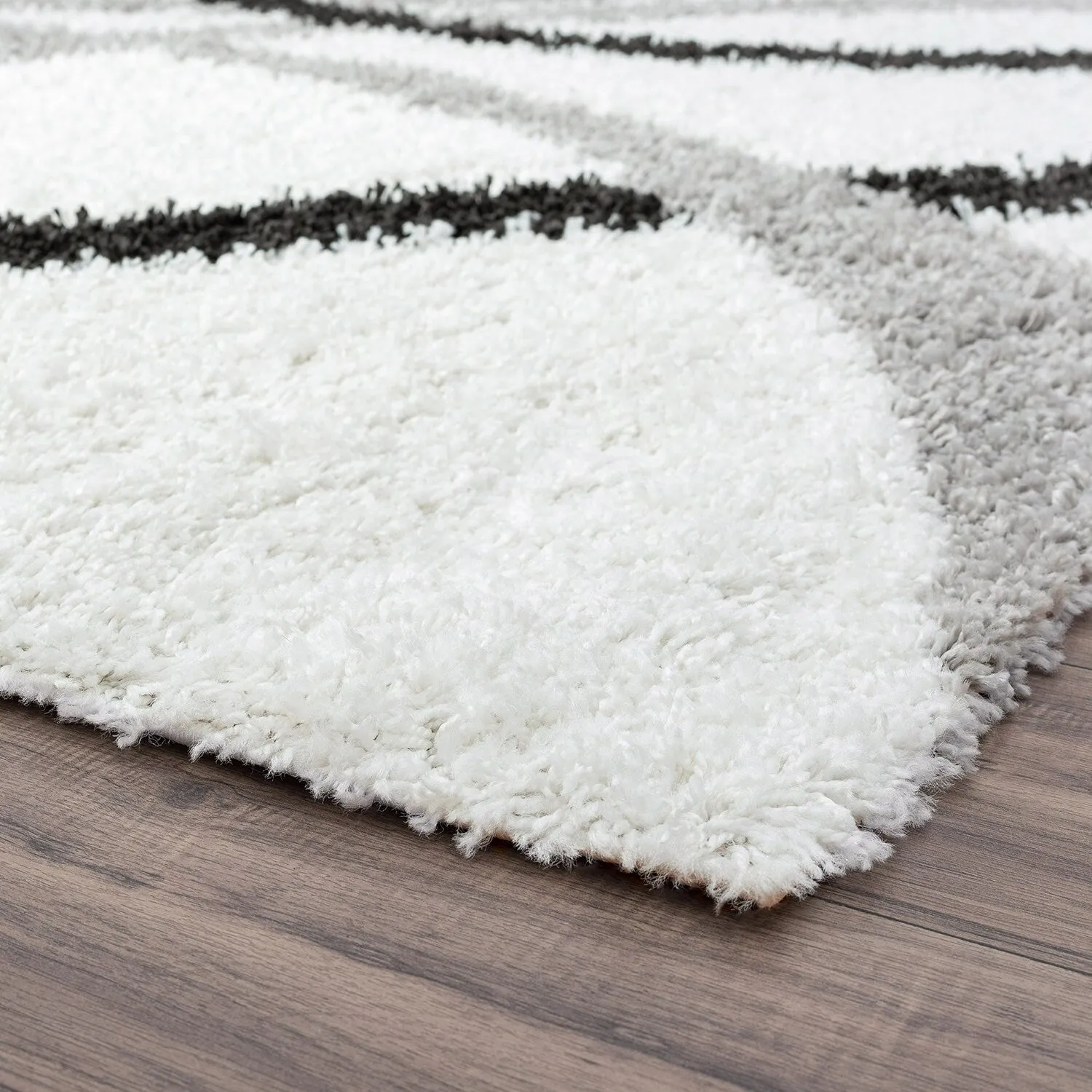 Upscale Shag Modern & Contemporary Abstract Indoor Area Rug