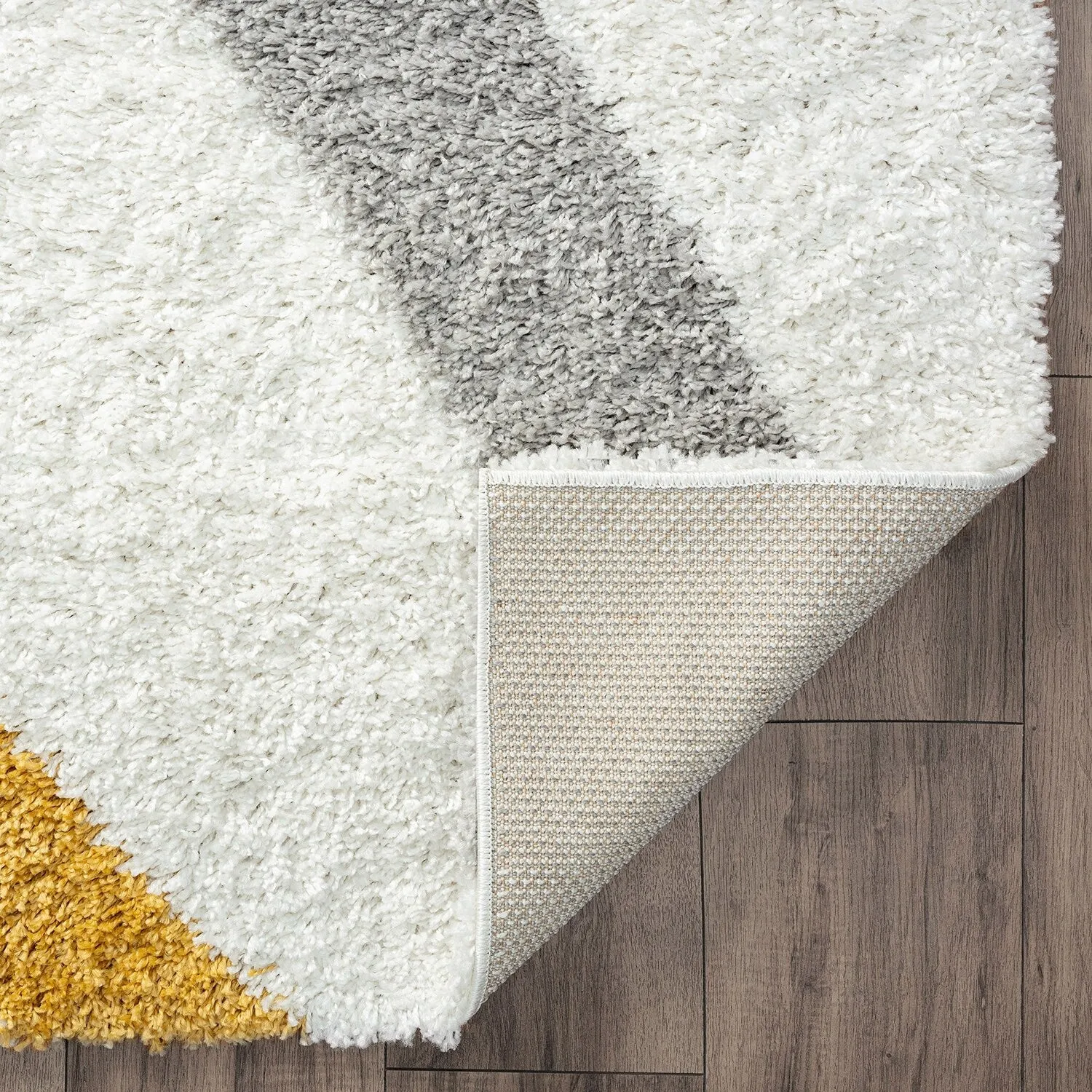 Upscale Shag Modern & Contemporary Abstract Indoor Area Rug