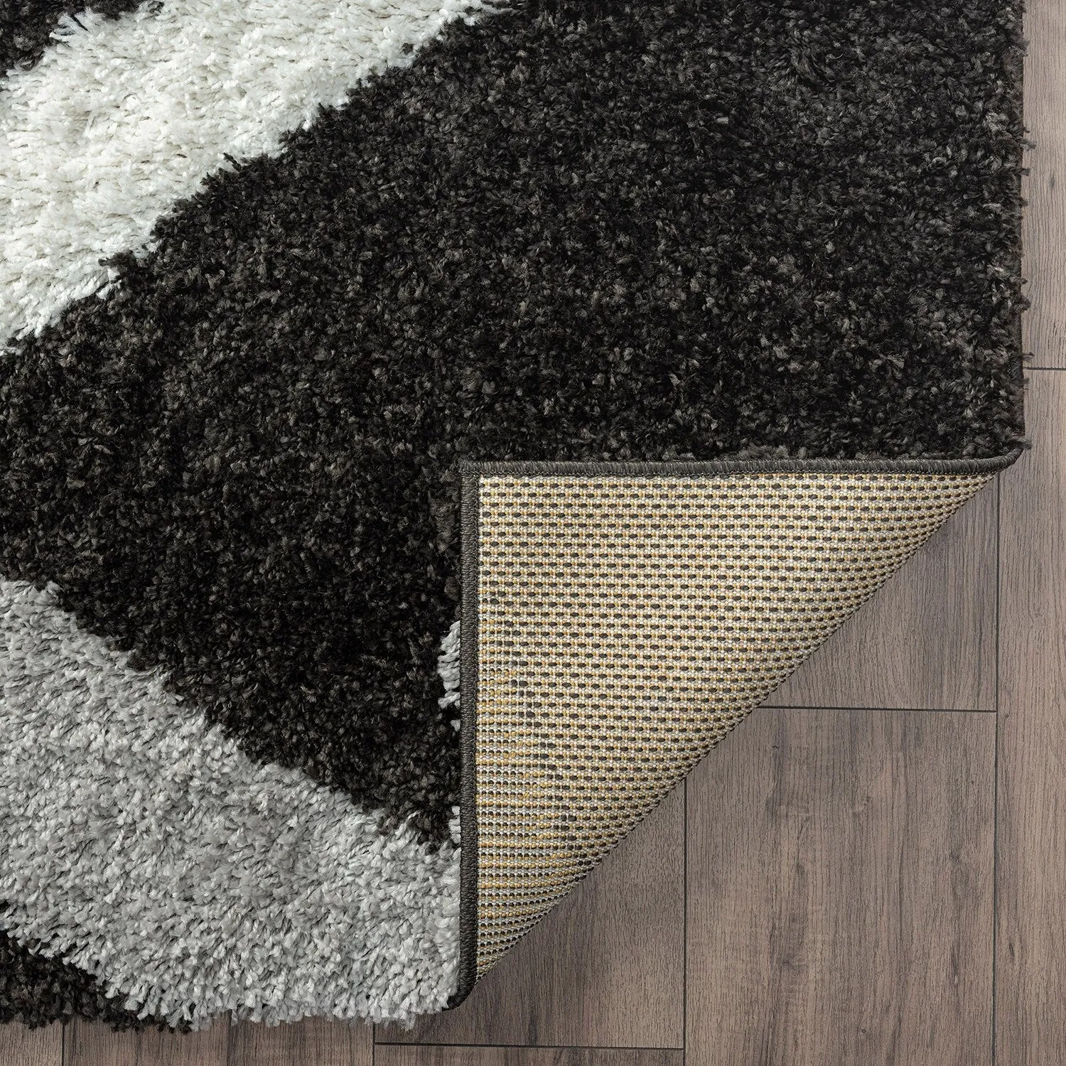 Upscale Shag Modern & Contemporary Abstract Indoor Area Rug