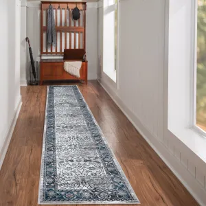 Vintage Isfahan Medallion Runner Rug - 2' x10' Runner