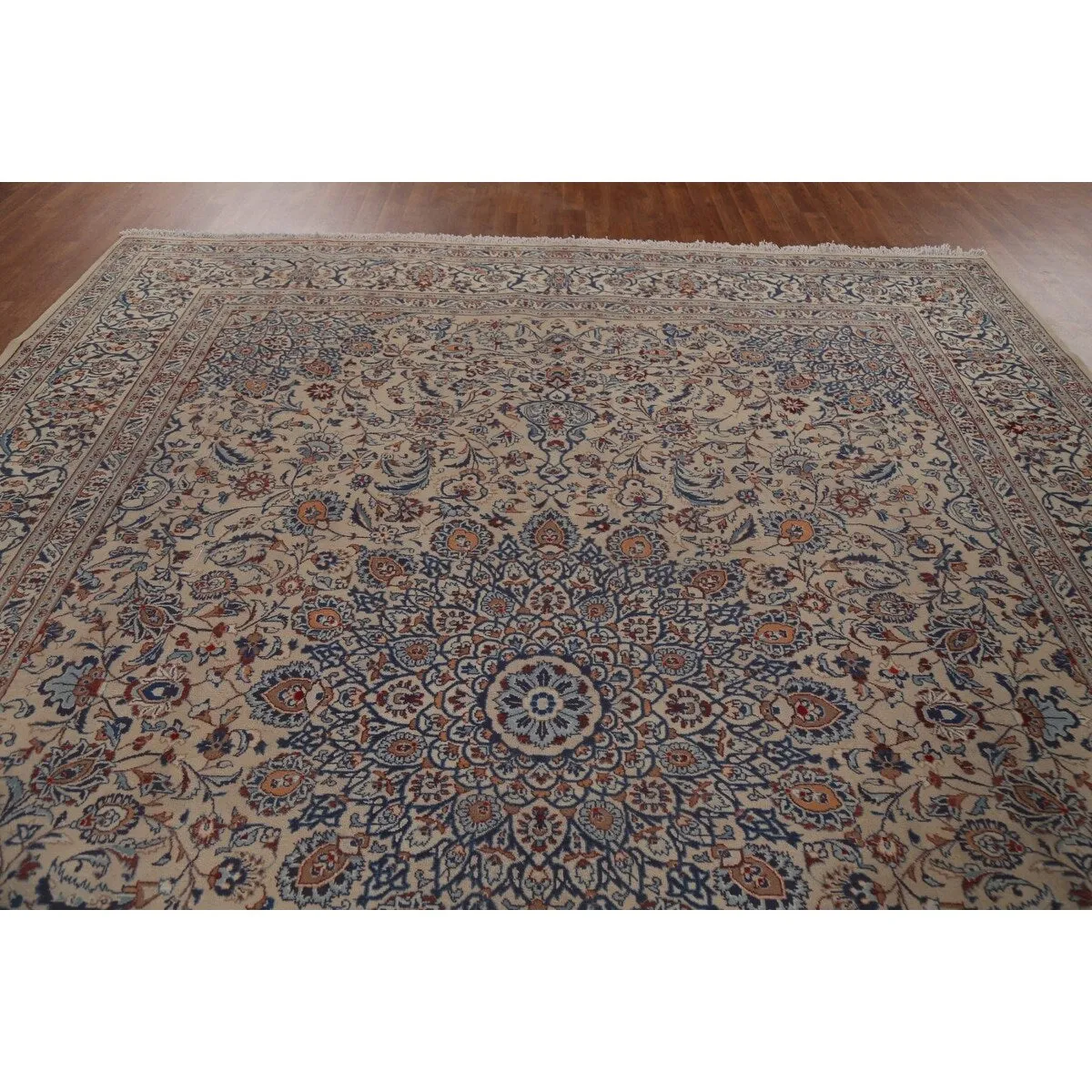 Vintage Traditional Kashmar Persian Area Rug Hand-knotted Wool Carpet - 9'9 x 12'8