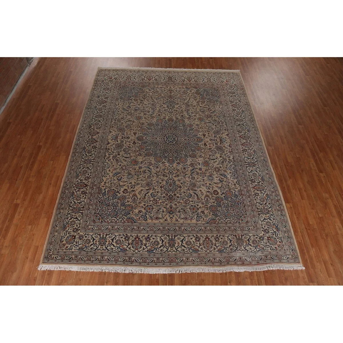 Vintage Traditional Kashmar Persian Area Rug Hand-knotted Wool Carpet - 9'9 x 12'8