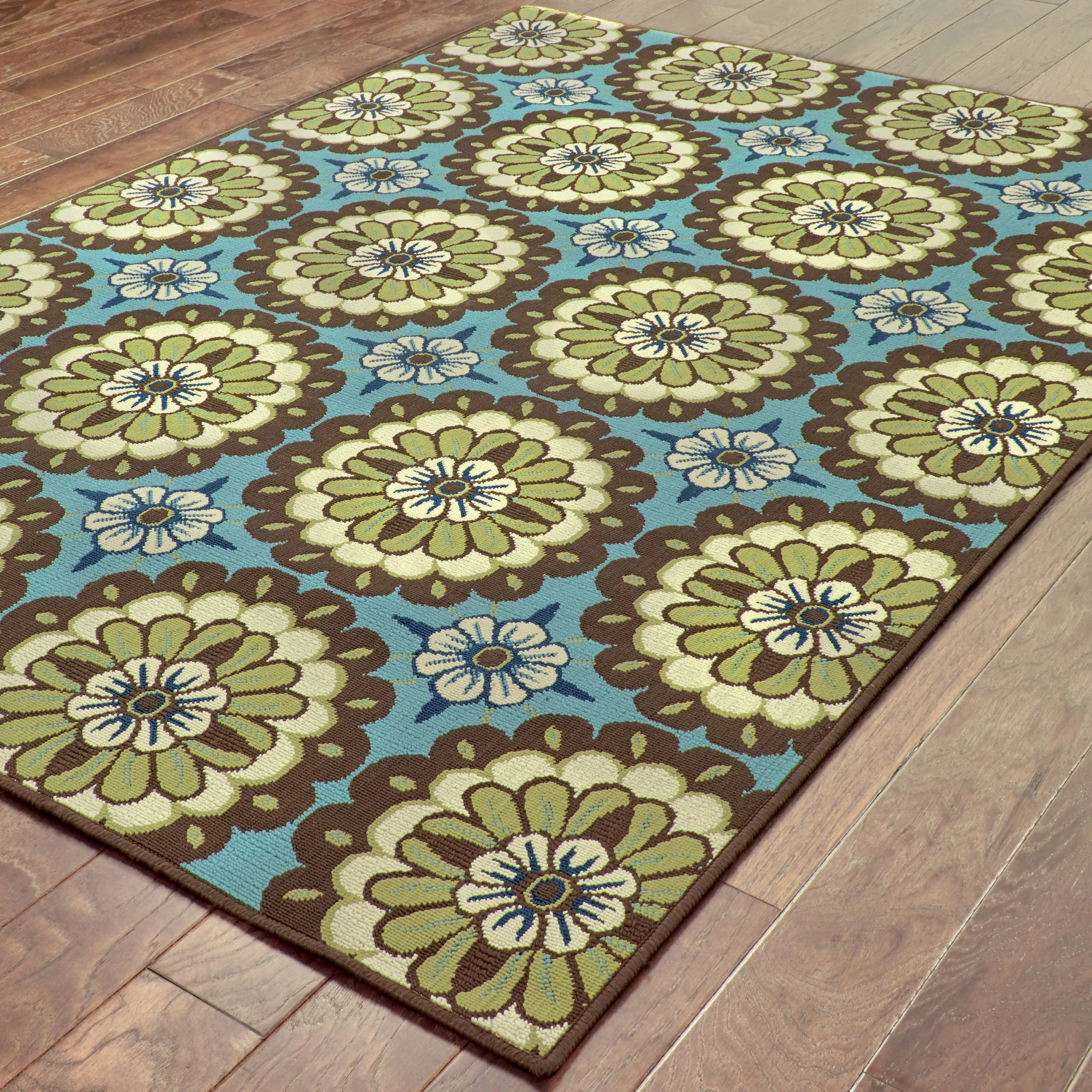 Vista Home Catalina Floral Medallions Indoor/Outdoor Area Rug--