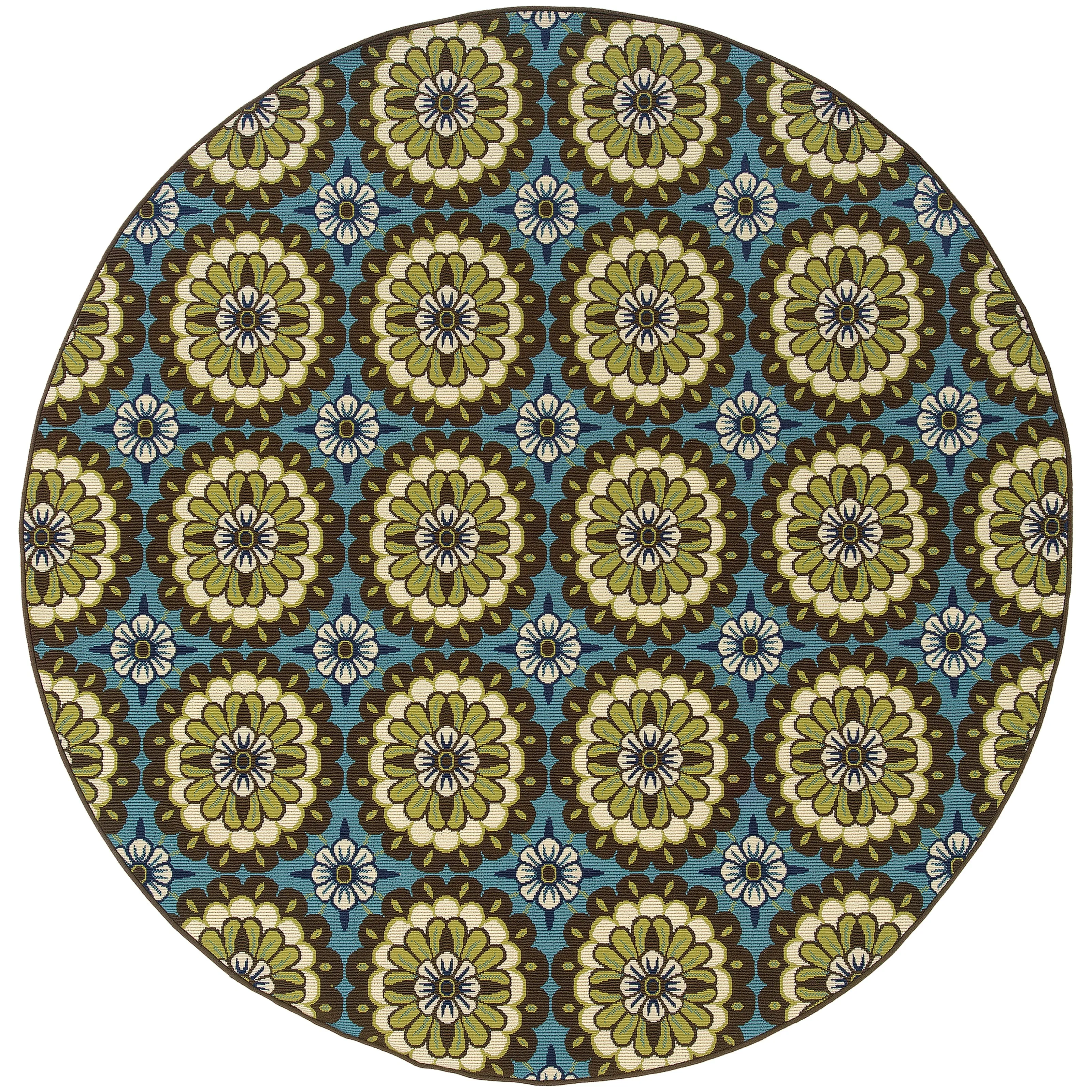 Vista Home Catalina Floral Medallions Indoor/Outdoor Area Rug--