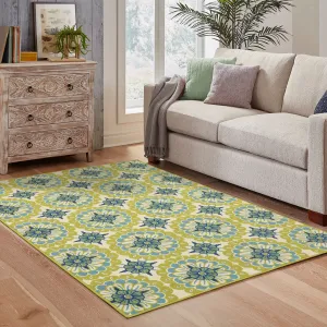 Vista Home Catalina Floral Medallions Indoor/Outdoor Area Rug--