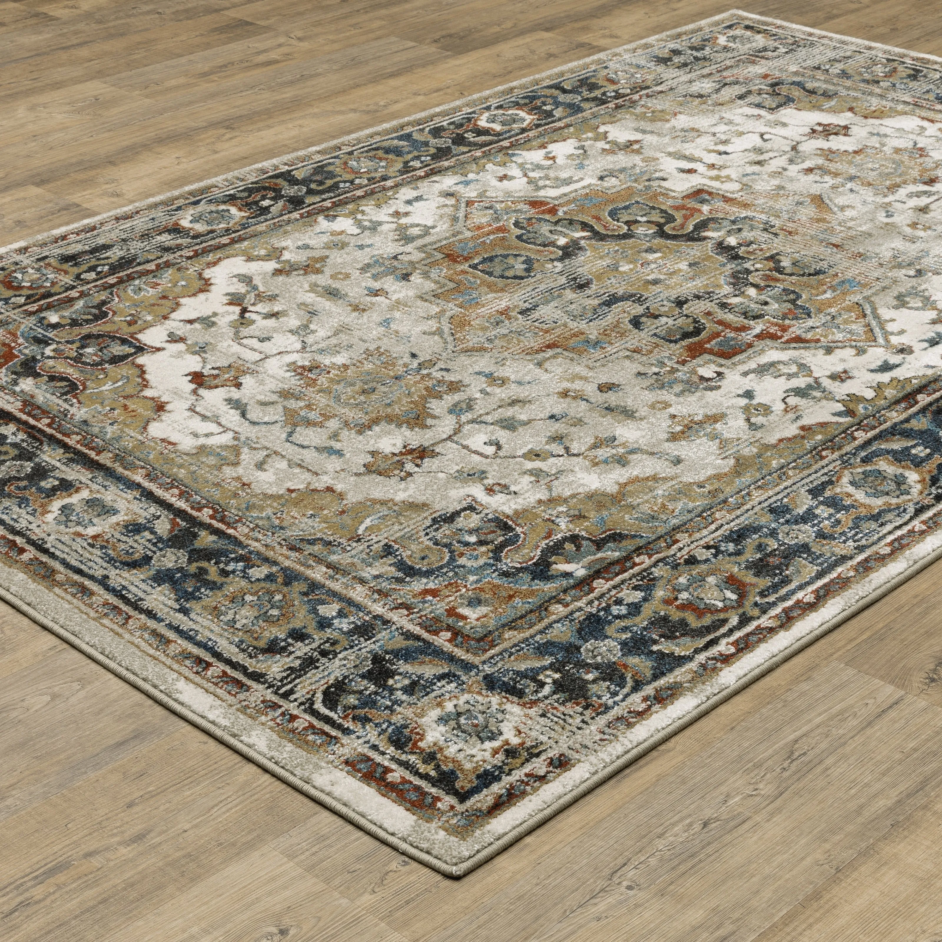 Vista Home Vance Bohemian Medallion Beige/Cream Area Rug