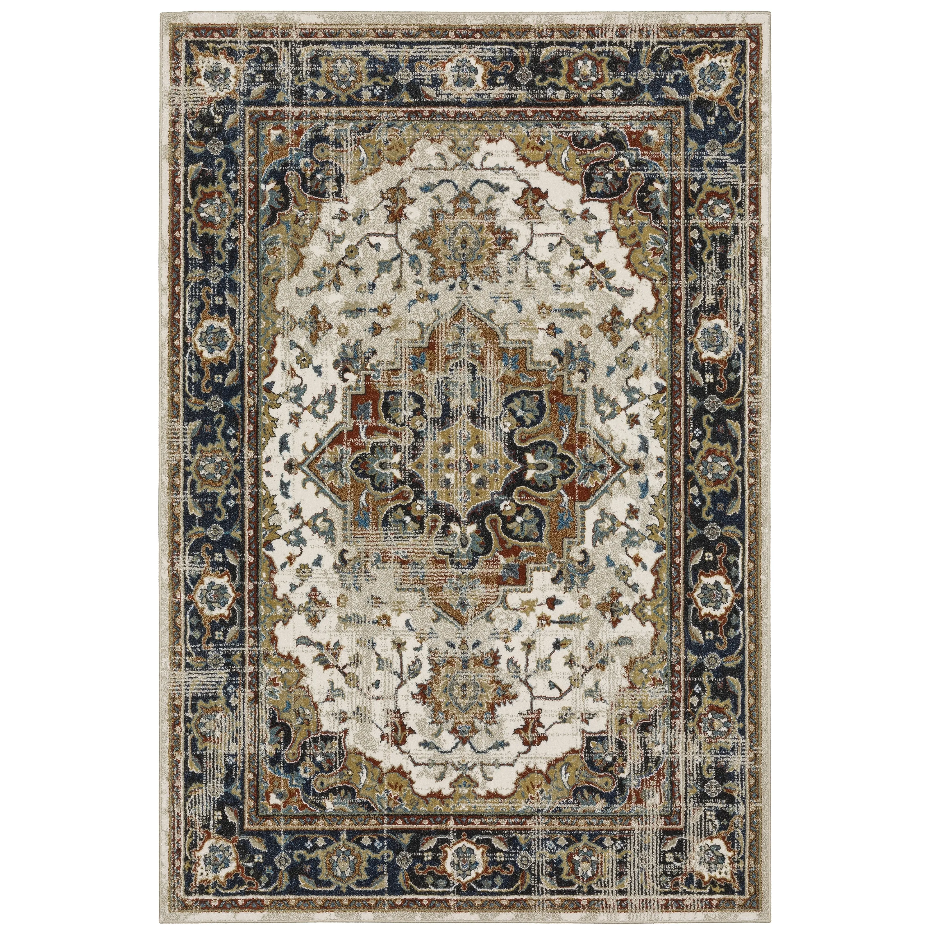 Vista Home Vance Bohemian Medallion Beige/Cream Area Rug