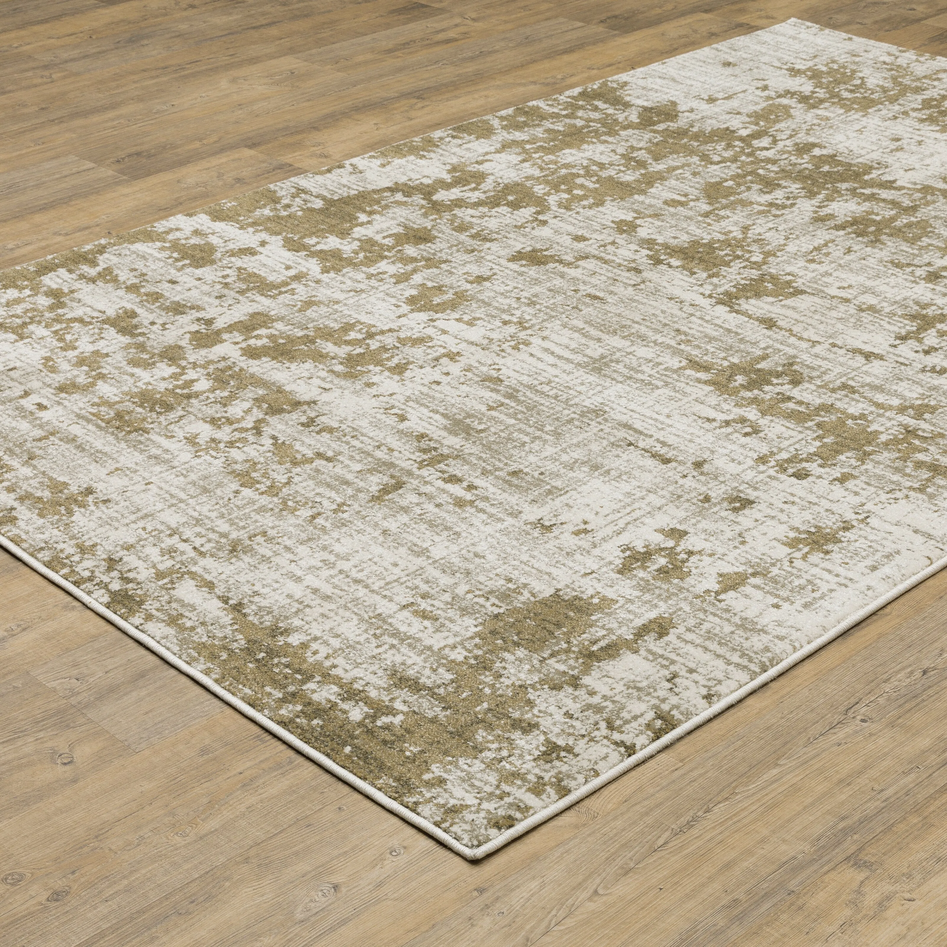 Vista Home Vance Distressed Abstract Beige/Cream Area Rug