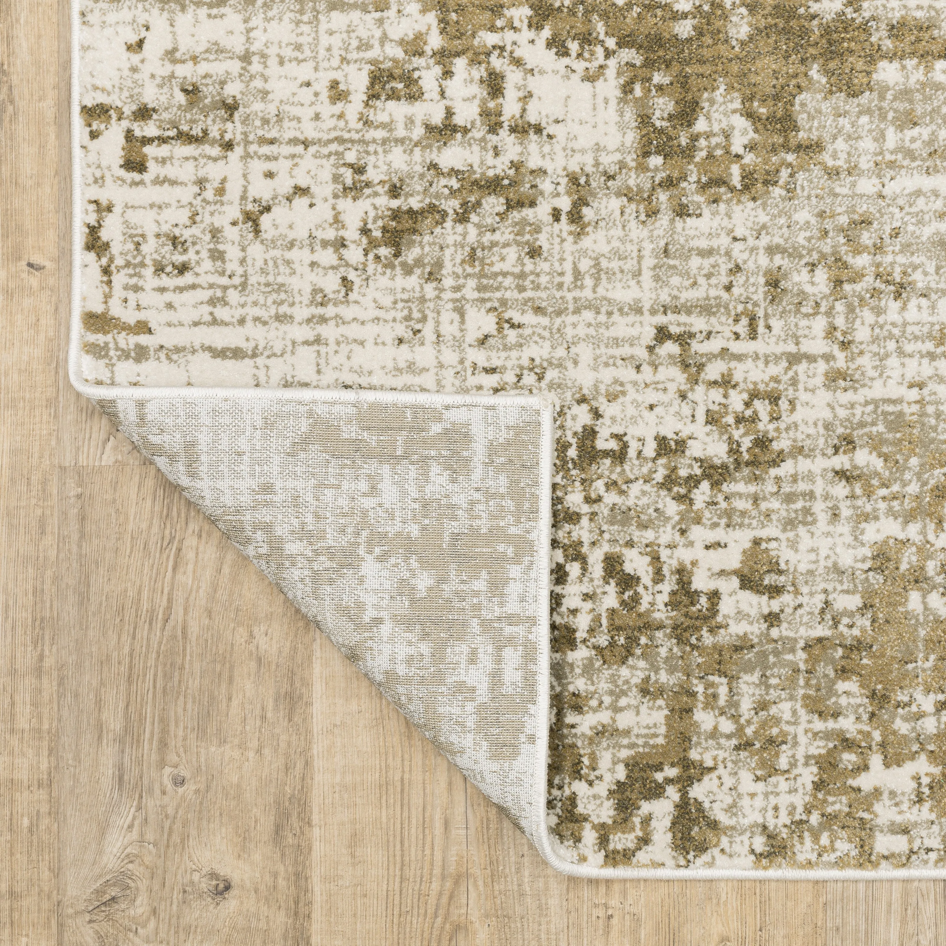 Vista Home Vance Distressed Abstract Beige/Cream Area Rug