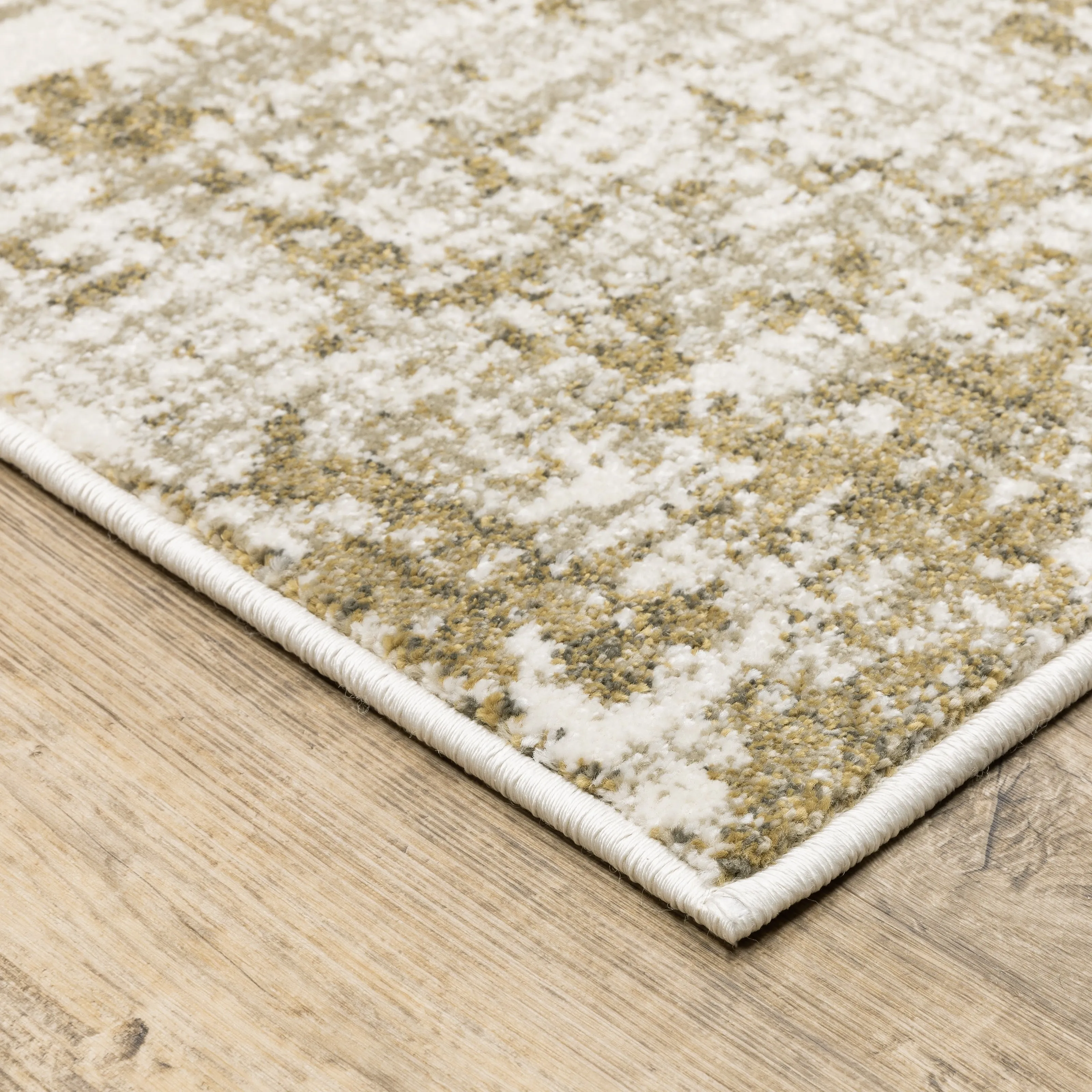 Vista Home Vance Distressed Abstract Beige/Cream Area Rug