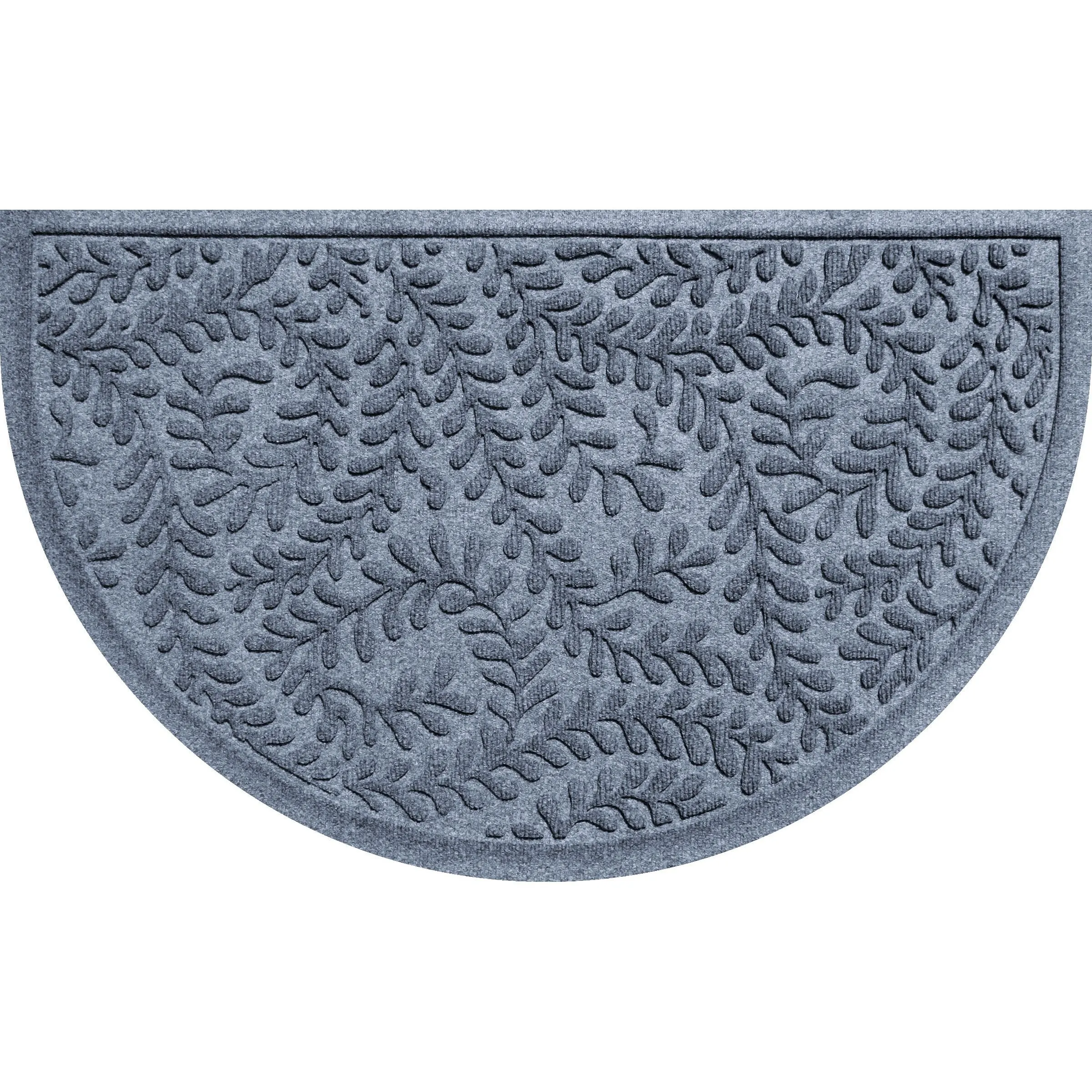 WaterHog Boxwood 24 in. x 39 in. Half Round Indoor Outdoor Door Mat