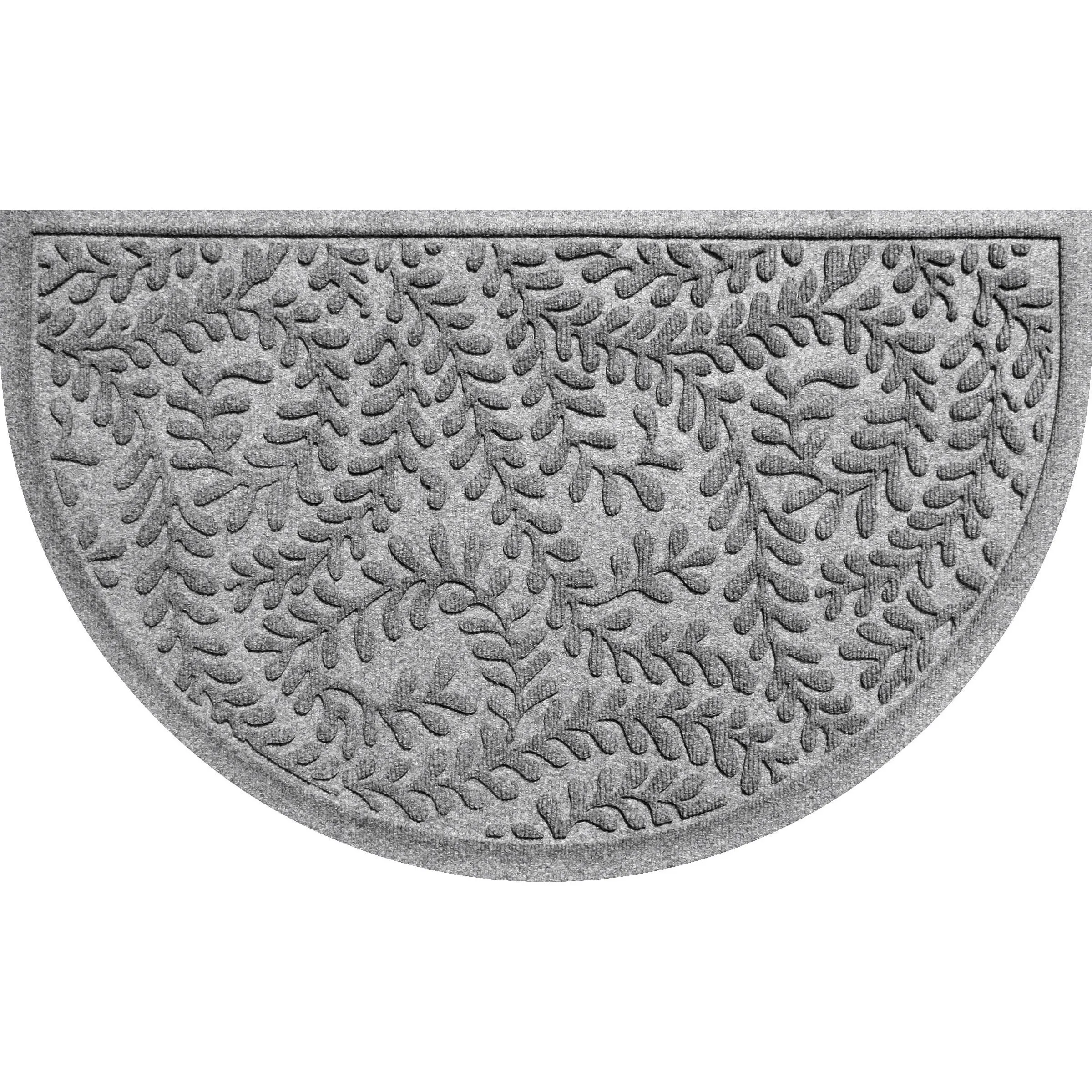 WaterHog Boxwood 24 in. x 39 in. Half Round Indoor Outdoor Door Mat
