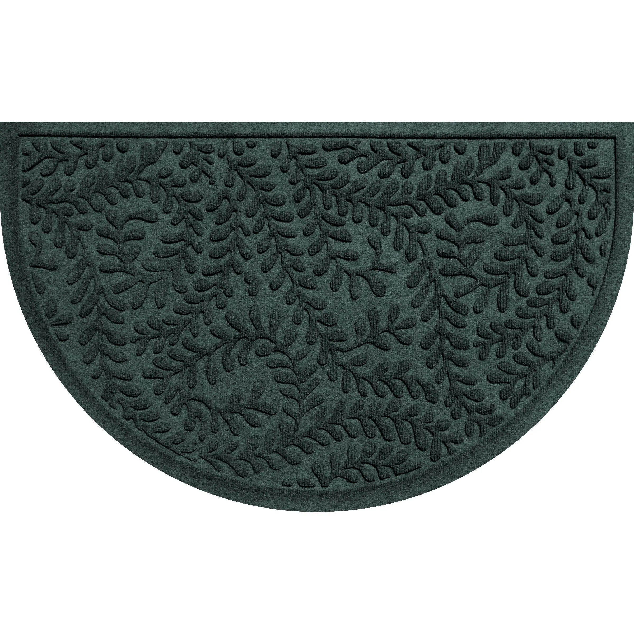 WaterHog Boxwood 24 in. x 39 in. Half Round Indoor Outdoor Door Mat