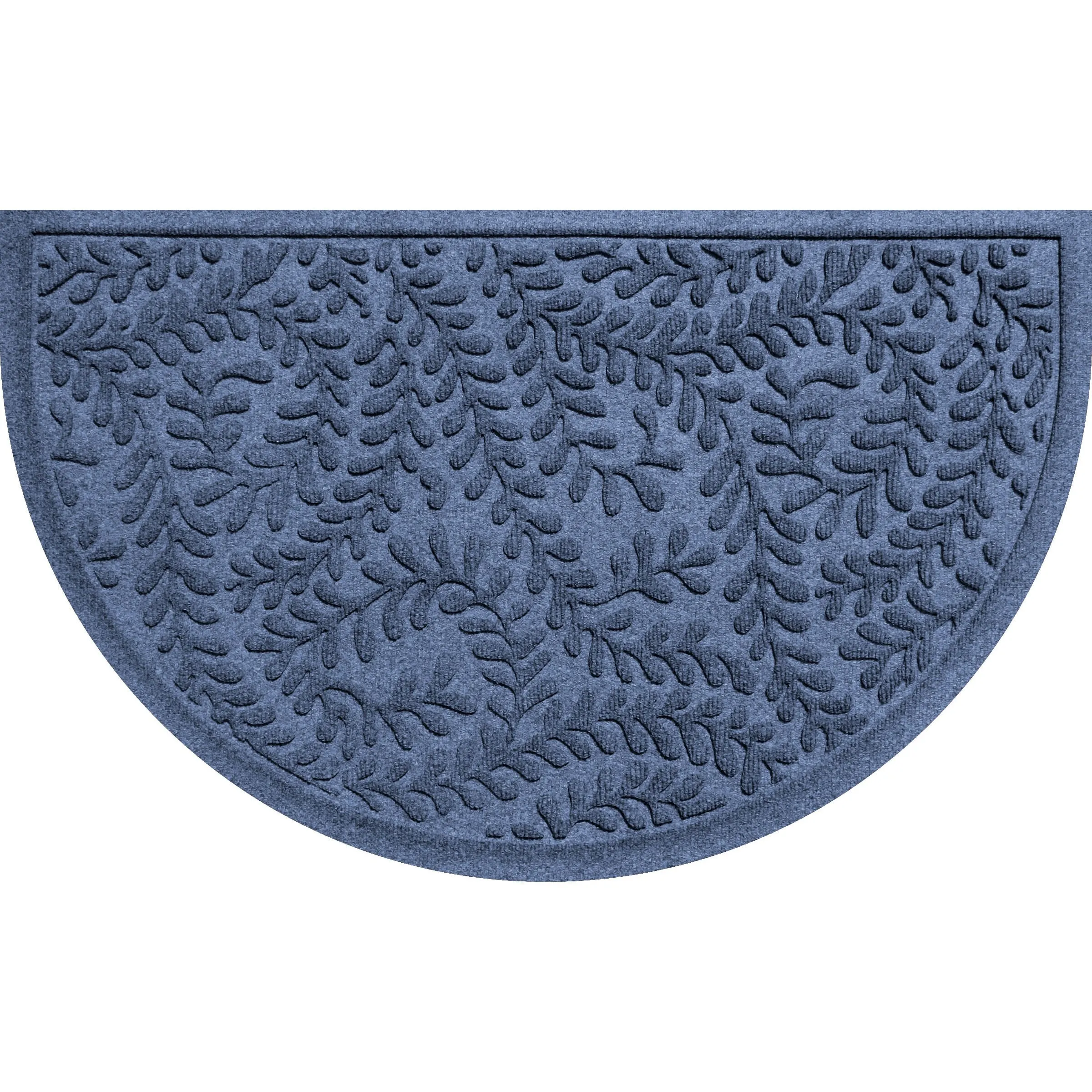 WaterHog Boxwood 24 in. x 39 in. Half Round Indoor Outdoor Door Mat