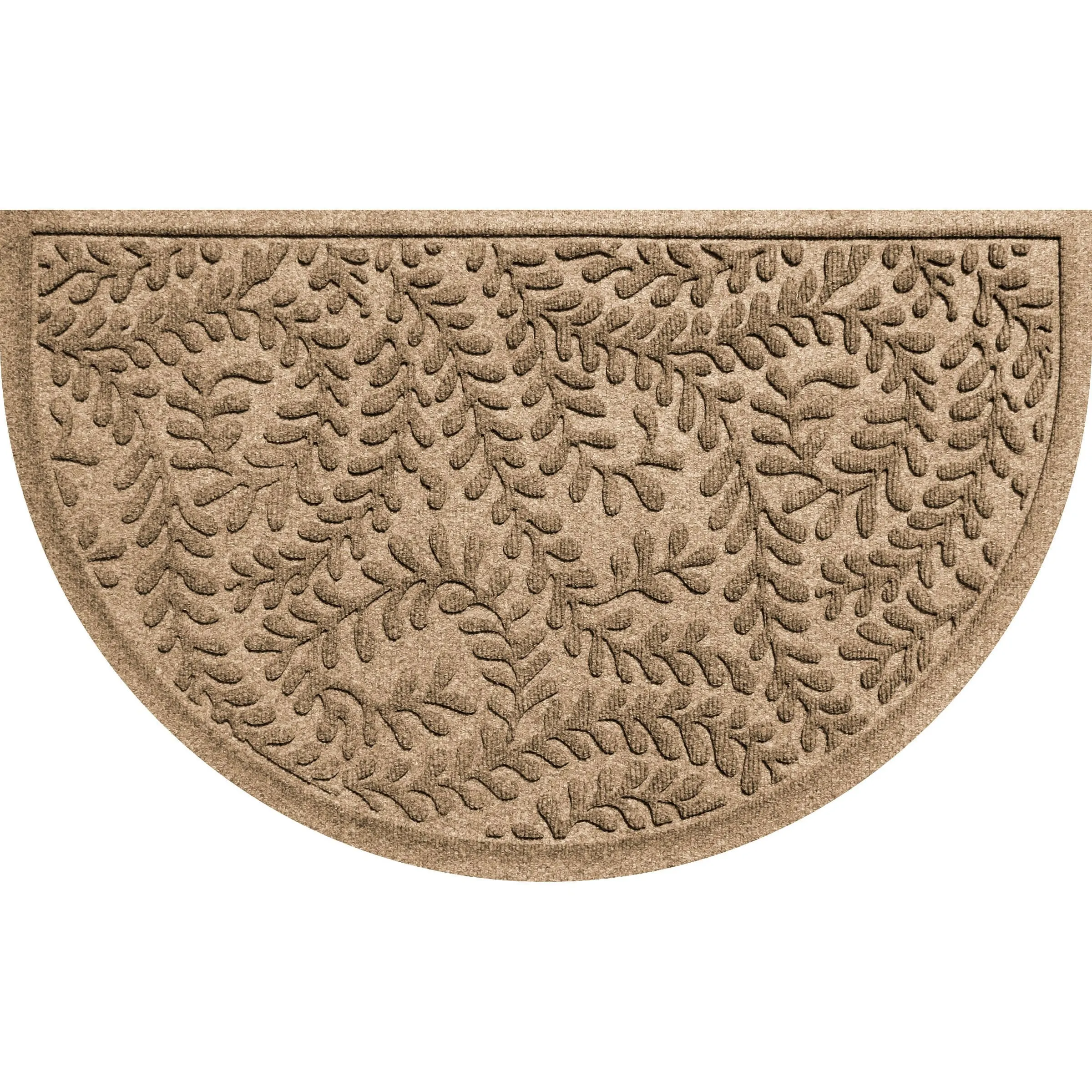 WaterHog Boxwood 24 in. x 39 in. Half Round Indoor Outdoor Door Mat