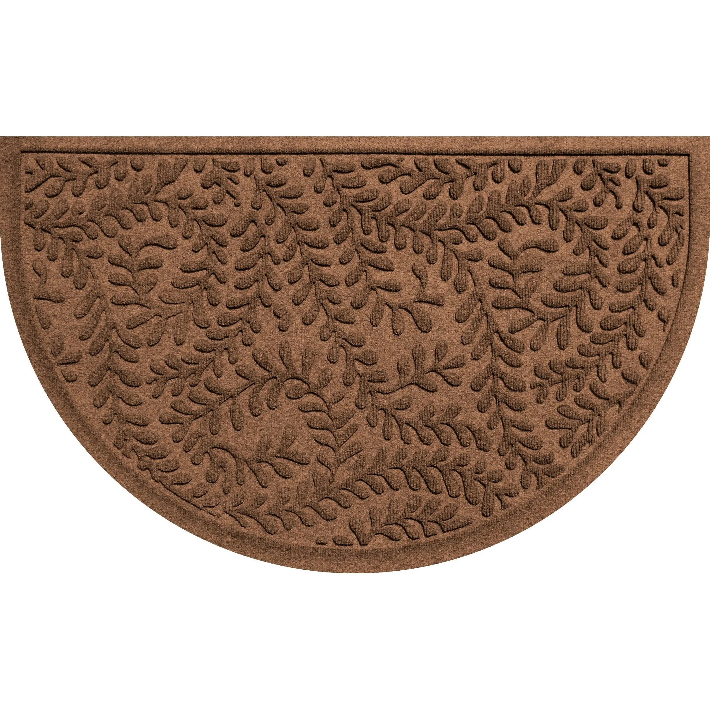 WaterHog Boxwood 24 in. x 39 in. Half Round Indoor Outdoor Door Mat
