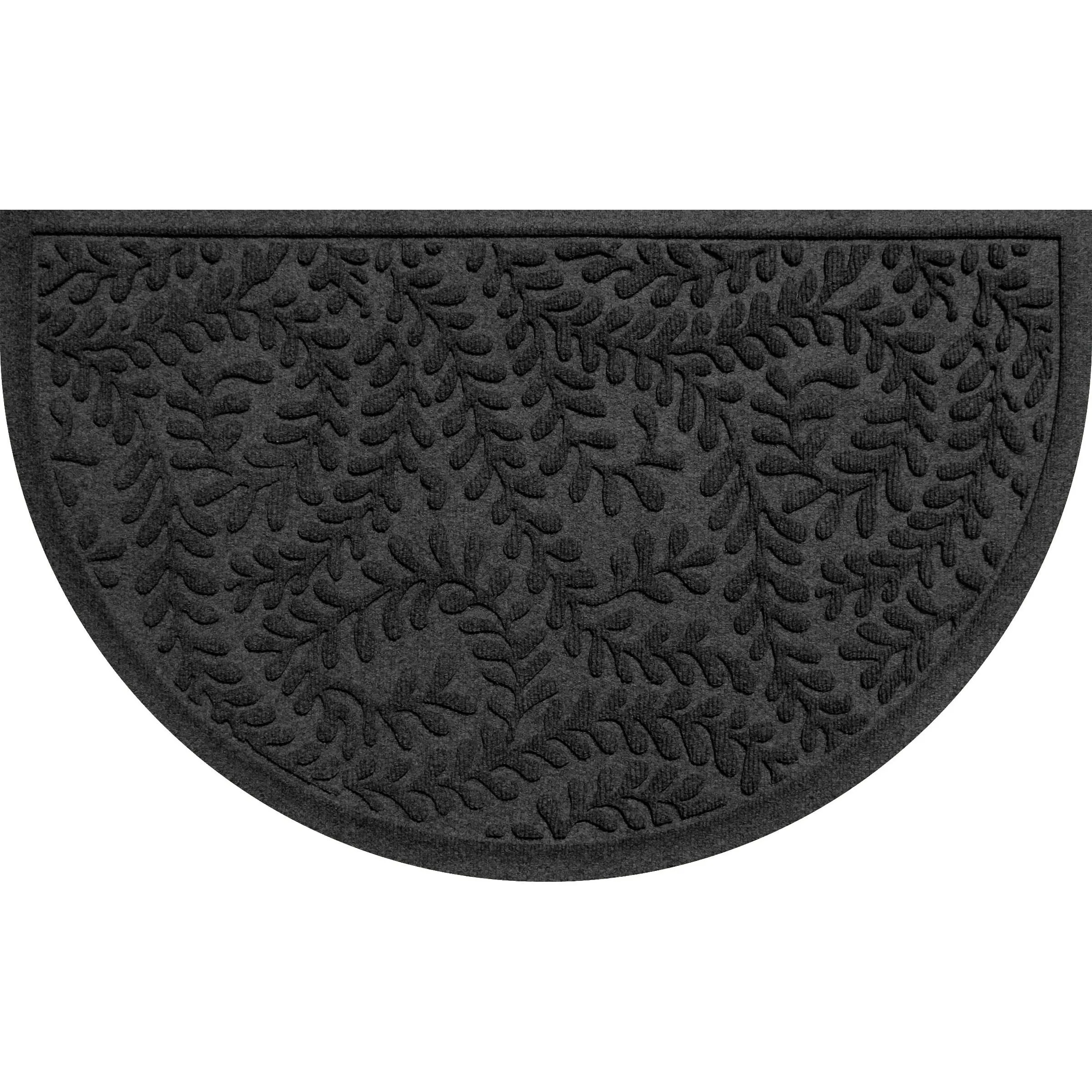 WaterHog Boxwood 24 in. x 39 in. Half Round Indoor Outdoor Door Mat