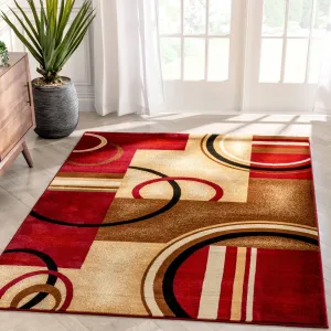 Well Woven Barclay Arcs & Shapes Modern Geometric Circles Area Rug