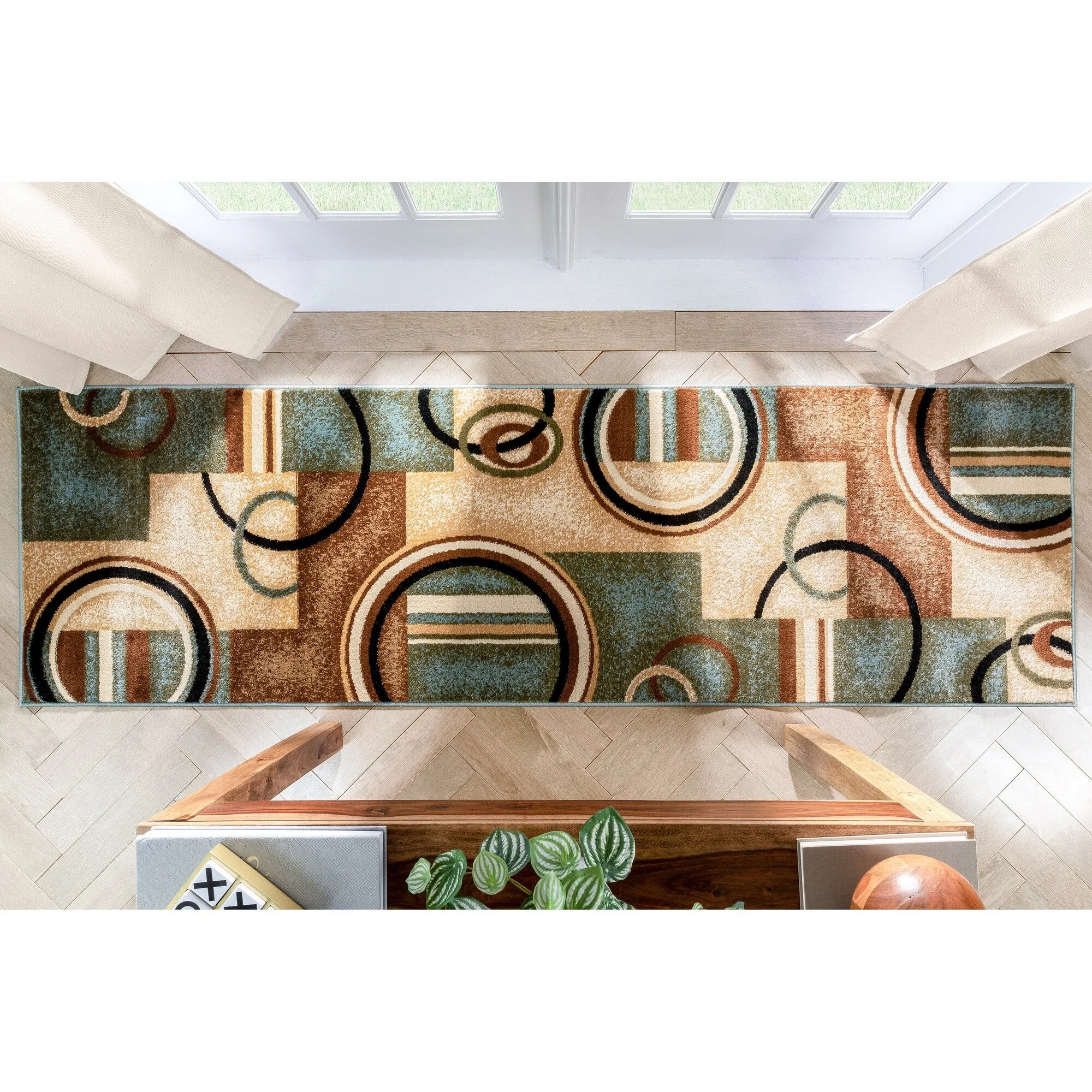 Well Woven Barclay Arcs & Shapes Modern Geometric Circles Area Rug