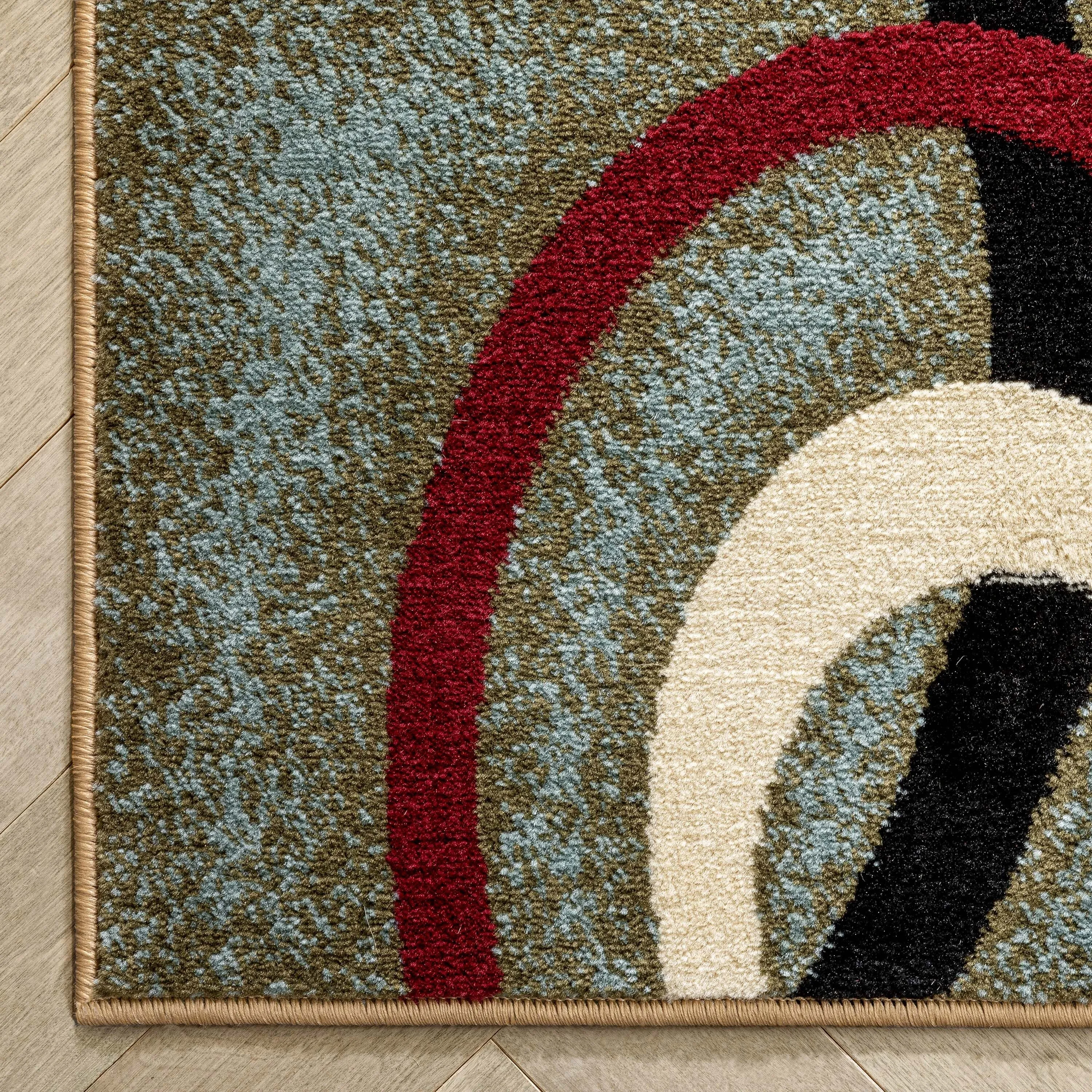 Well Woven Barclay Arcs & Shapes Modern Geometric Circles Area Rug