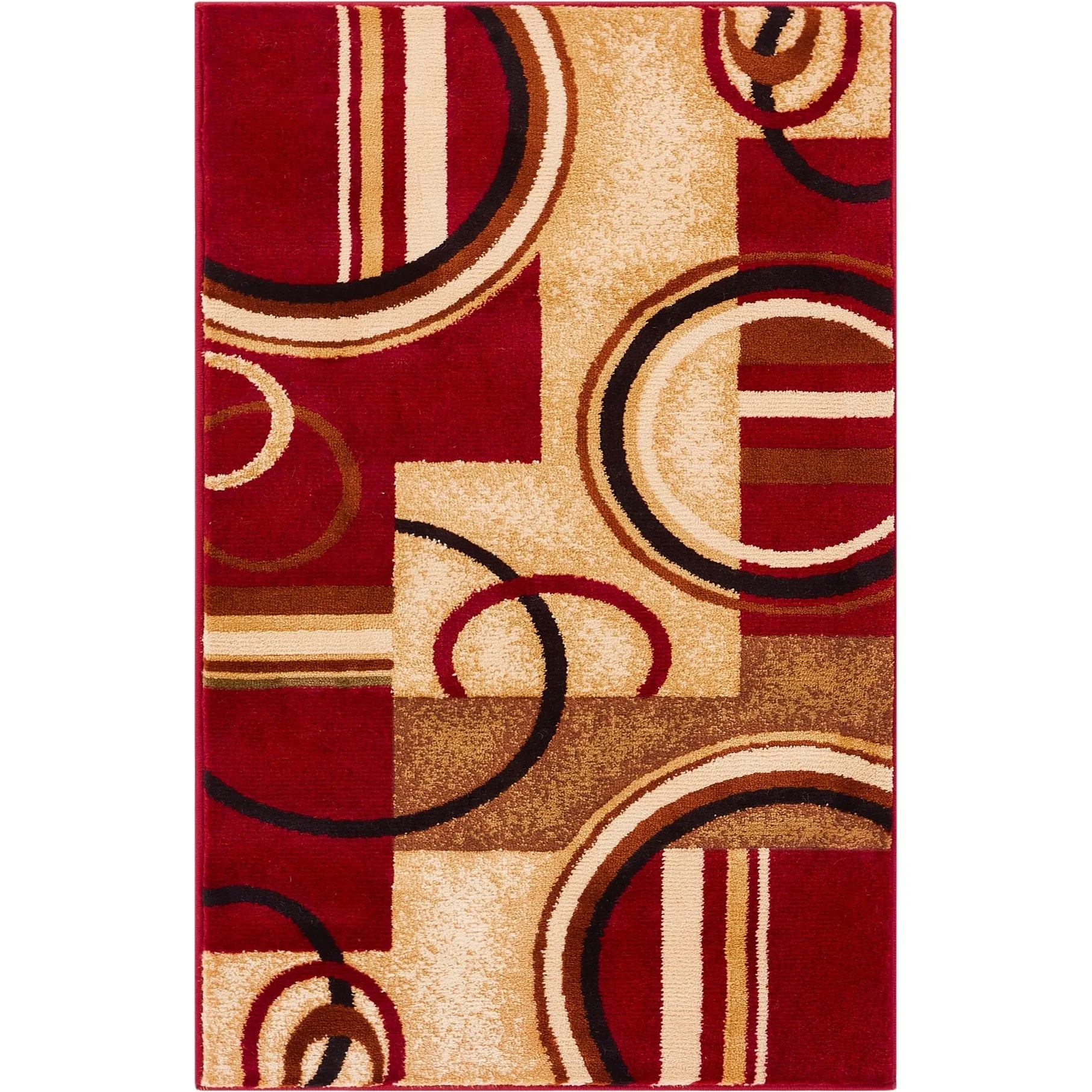 Well Woven Barclay Arcs & Shapes Modern Geometric Circles Area Rug