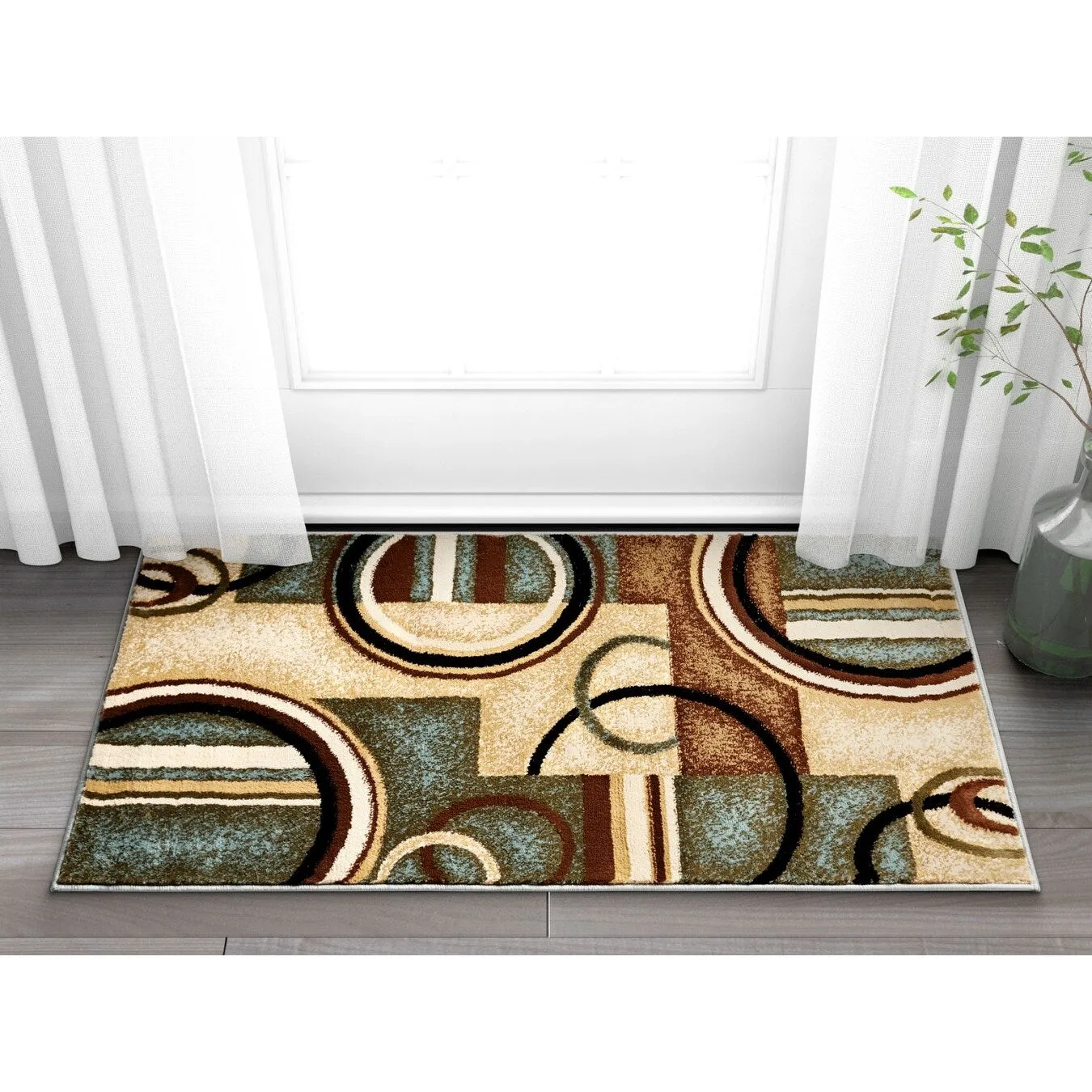 Well Woven Barclay Arcs & Shapes Modern Geometric Circles Area Rug
