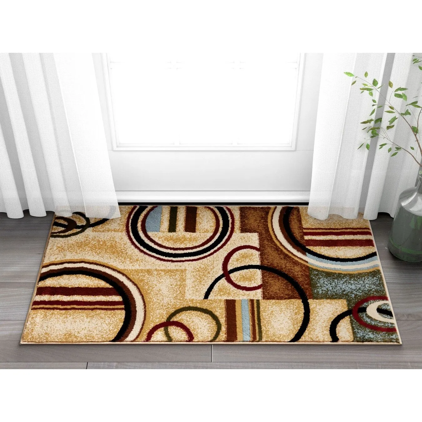 Well Woven Barclay Arcs & Shapes Modern Geometric Circles Area Rug