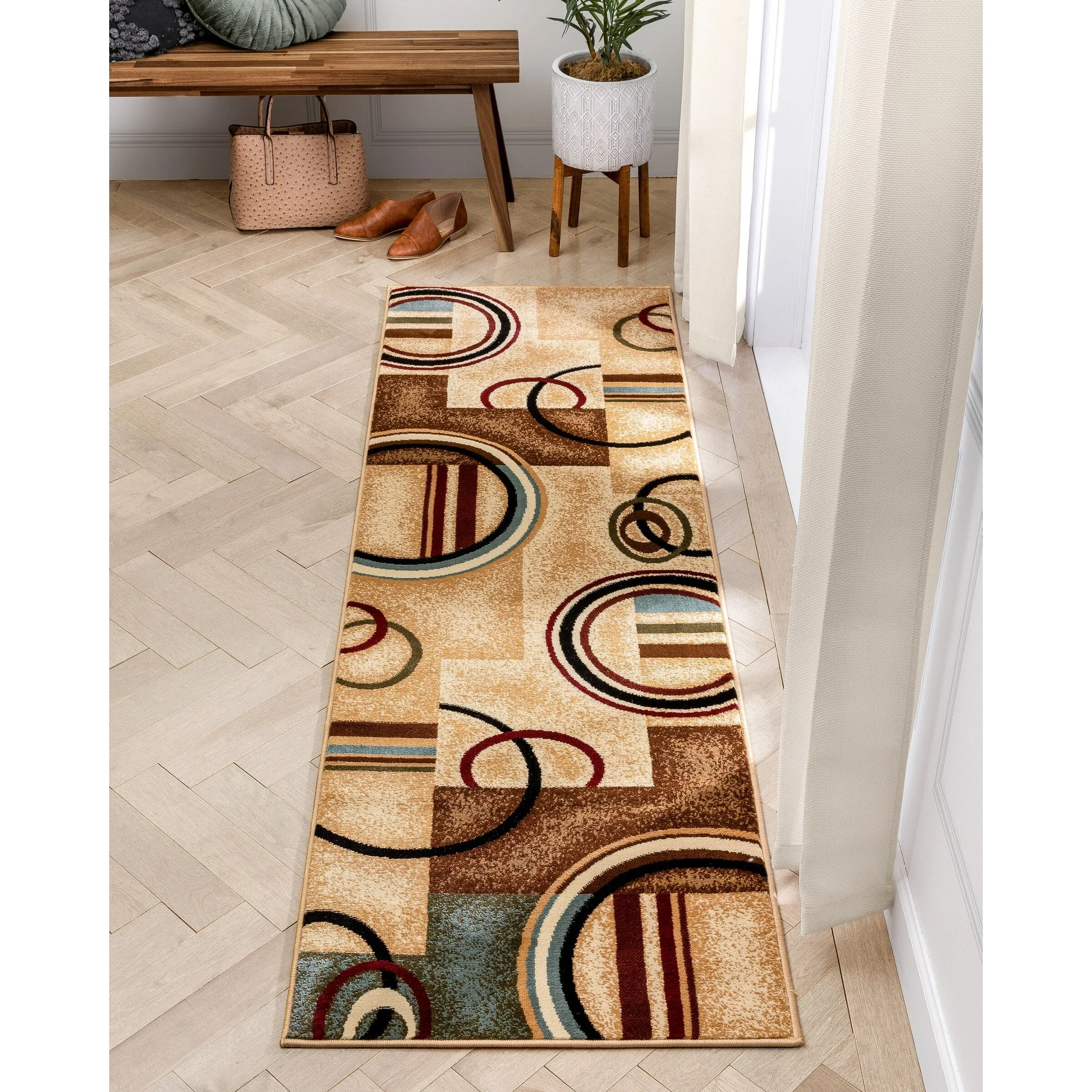Well Woven Barclay Arcs & Shapes Modern Geometric Circles Area Rug