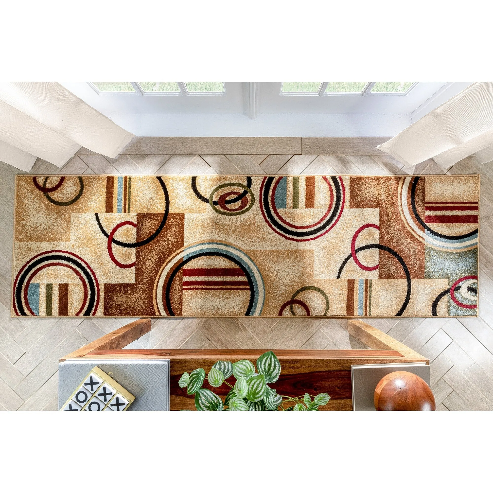 Well Woven Barclay Arcs & Shapes Modern Geometric Circles Area Rug
