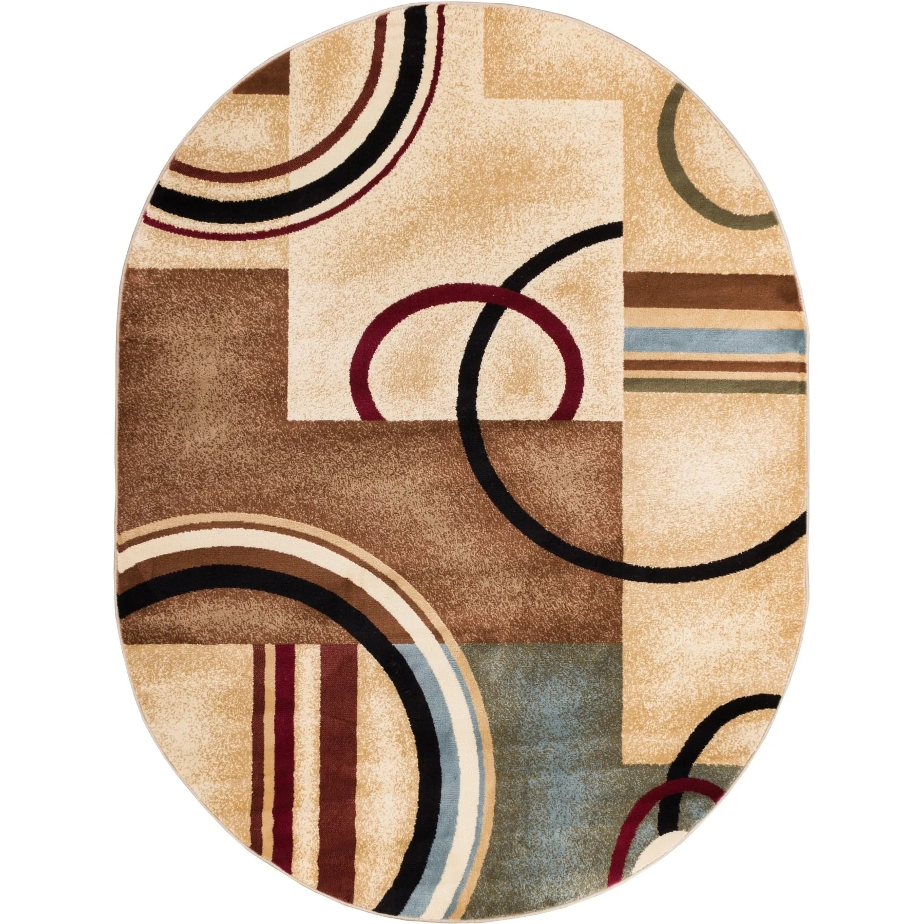 Well Woven Barclay Arcs & Shapes Modern Geometric Circles Area Rug