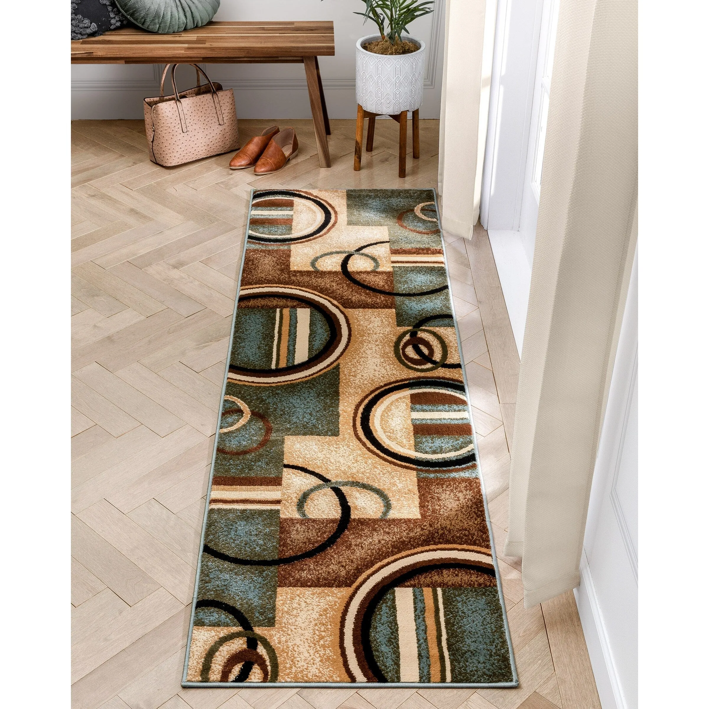 Well Woven Barclay Arcs & Shapes Modern Geometric Circles Area Rug