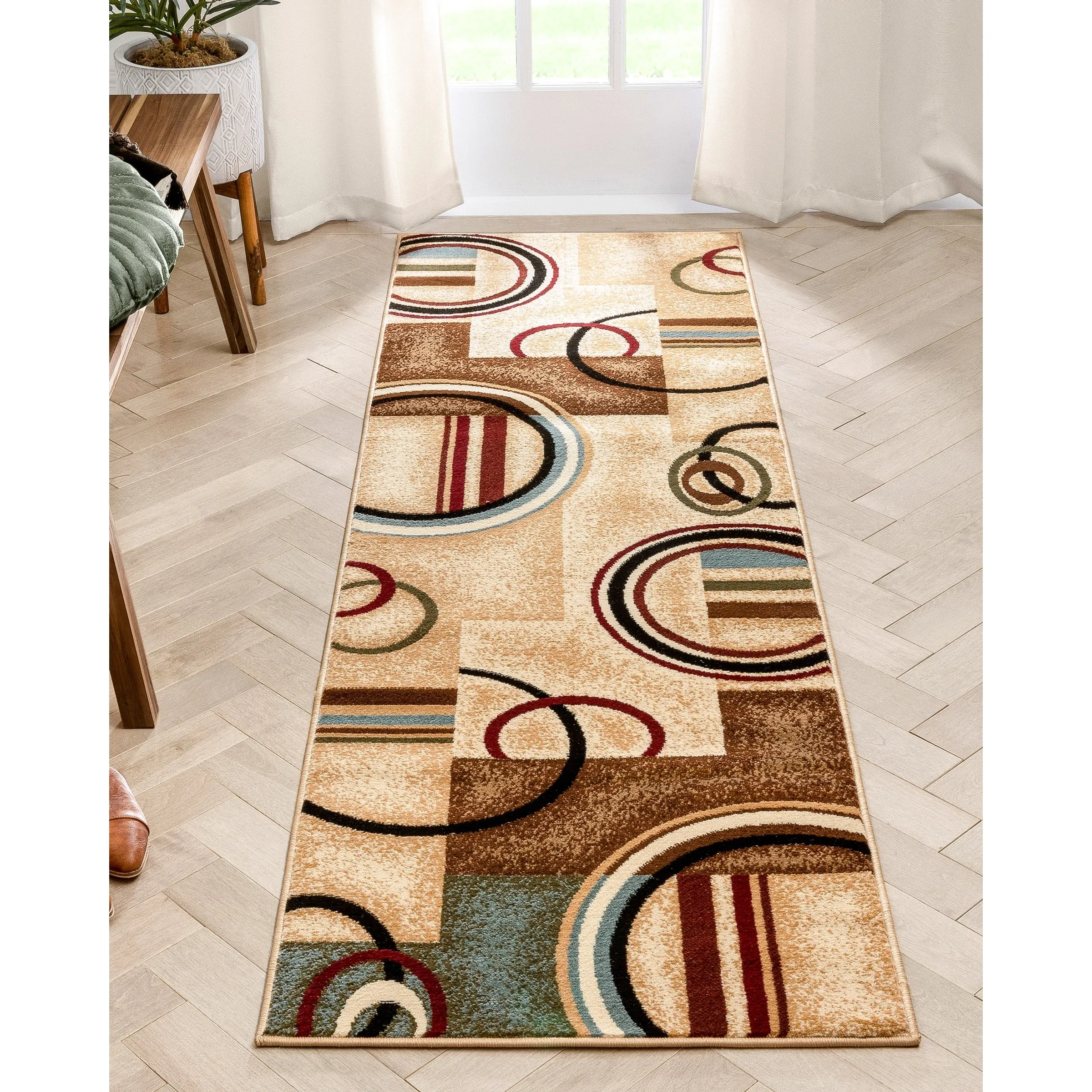 Well Woven Barclay Arcs & Shapes Modern Geometric Circles Area Rug