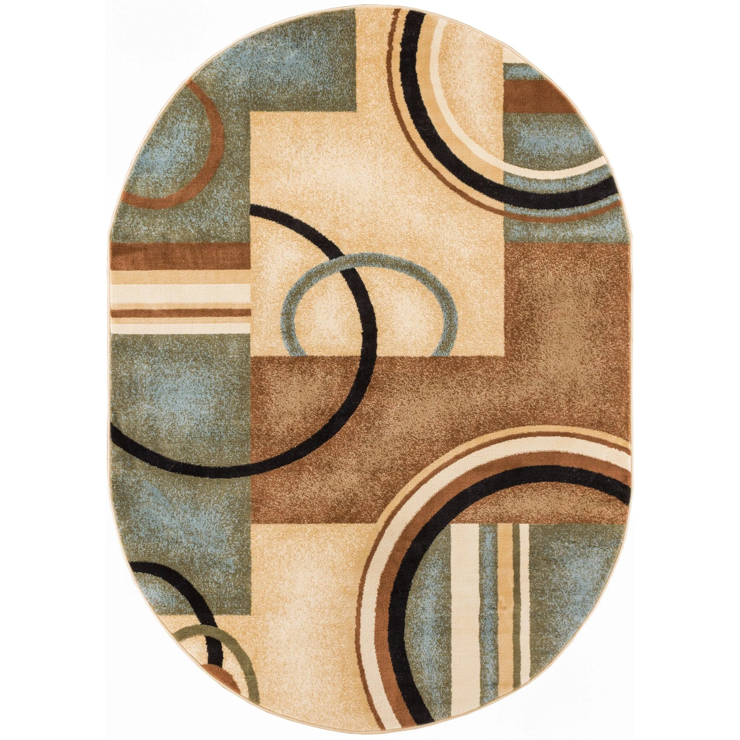 Well Woven Barclay Arcs & Shapes Modern Geometric Circles Area Rug