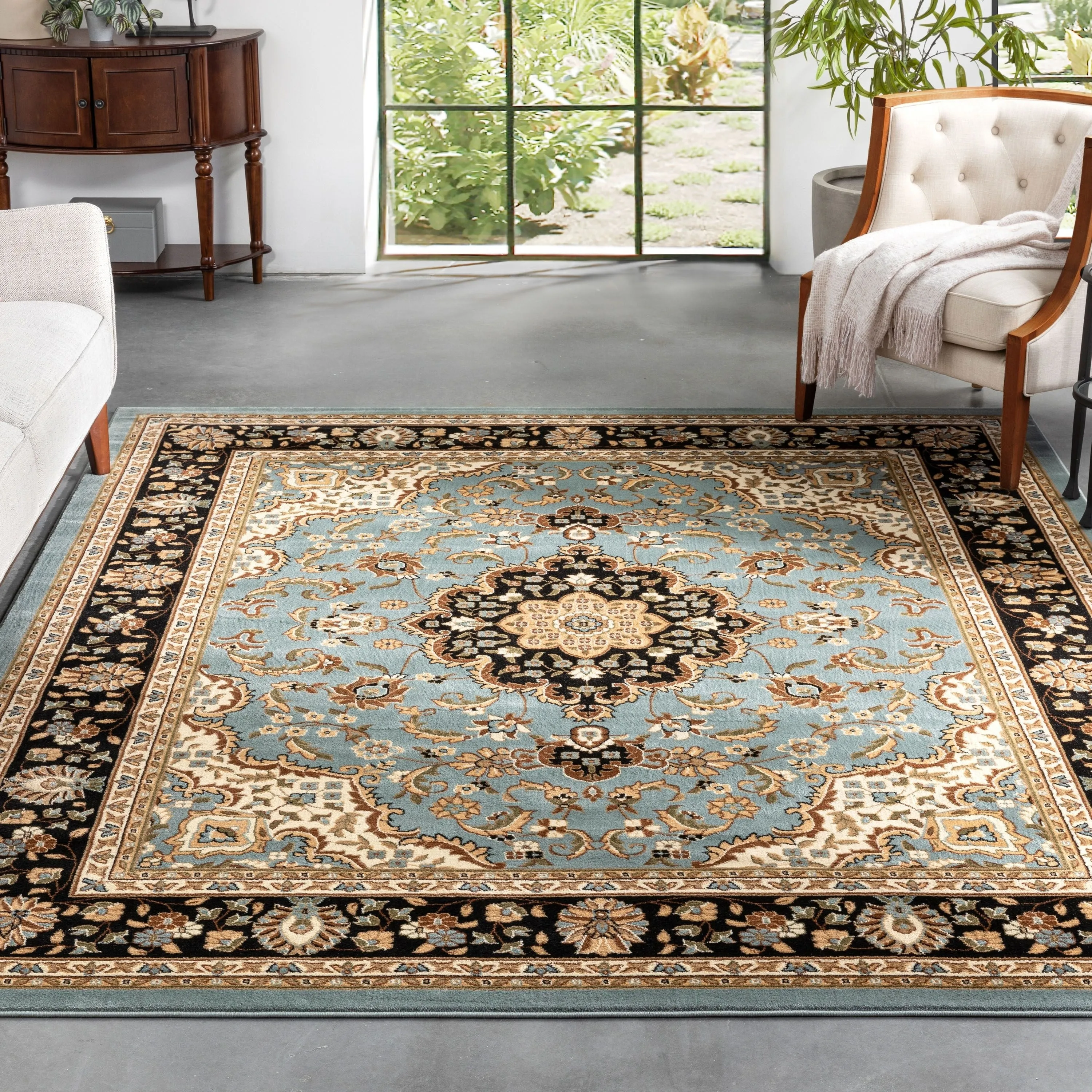 Well Woven Barclay Medallion Kashan Oriental Persian Area Rug