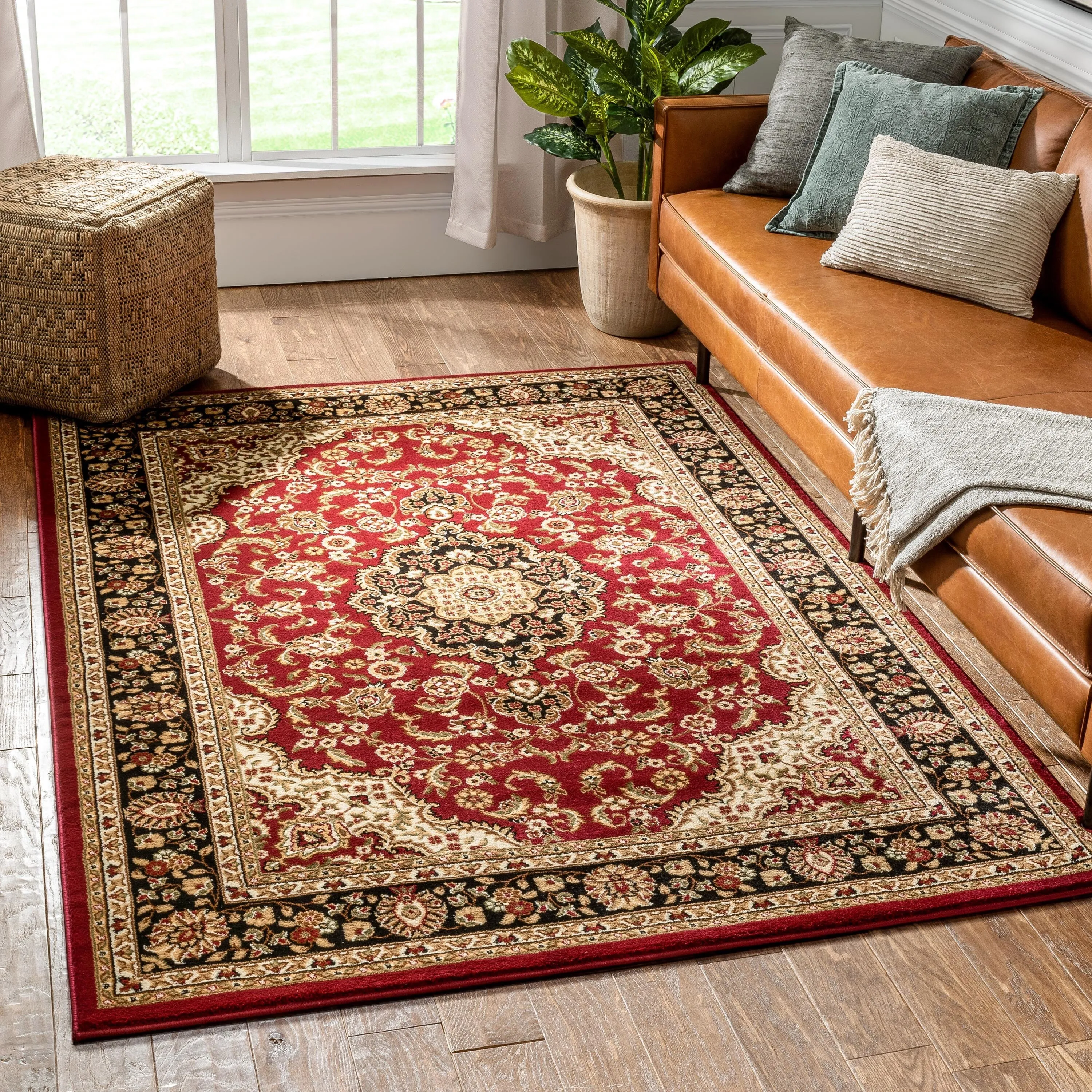 Well Woven Barclay Medallion Kashan Oriental Persian Area Rug