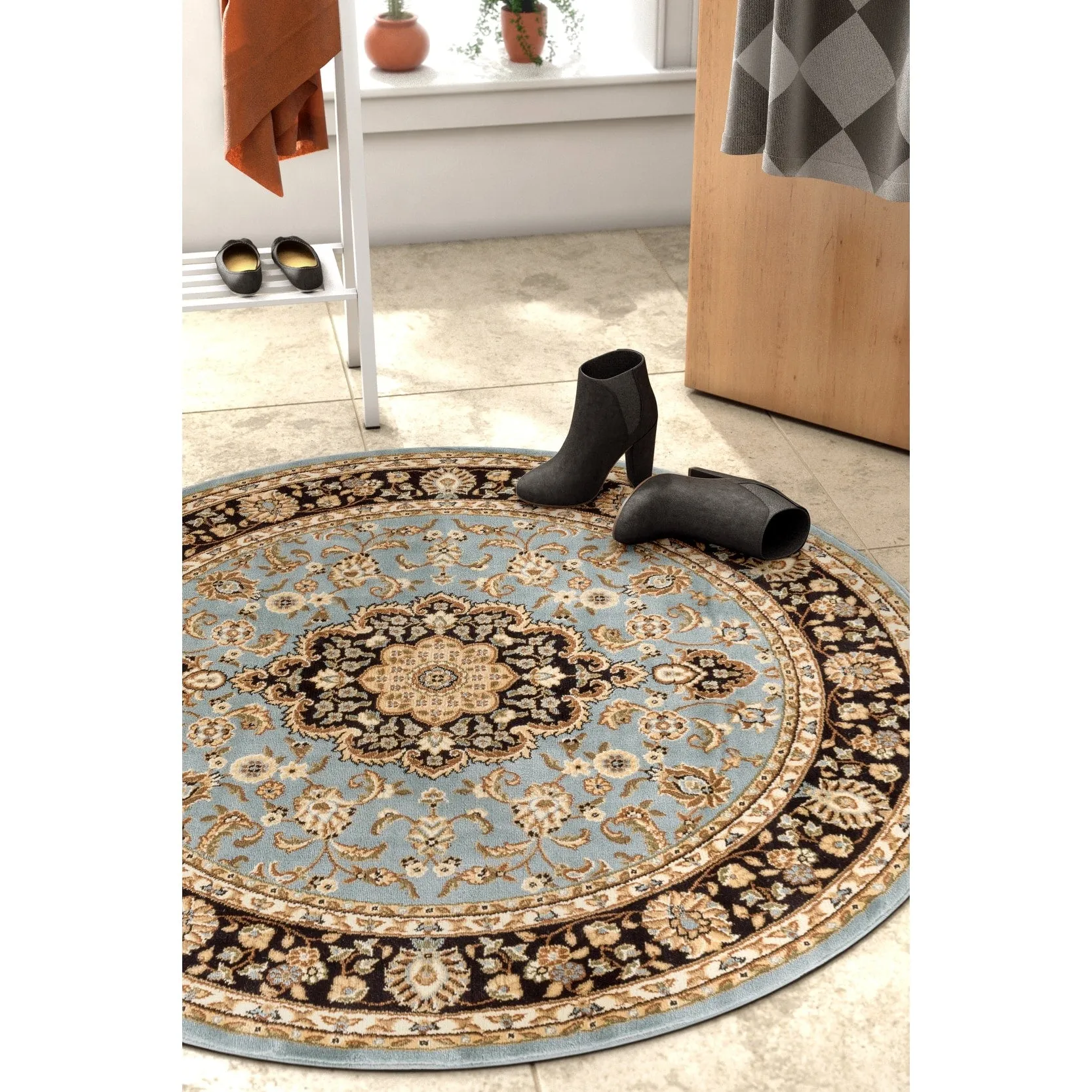 Well Woven Barclay Medallion Kashan Oriental Persian Area Rug