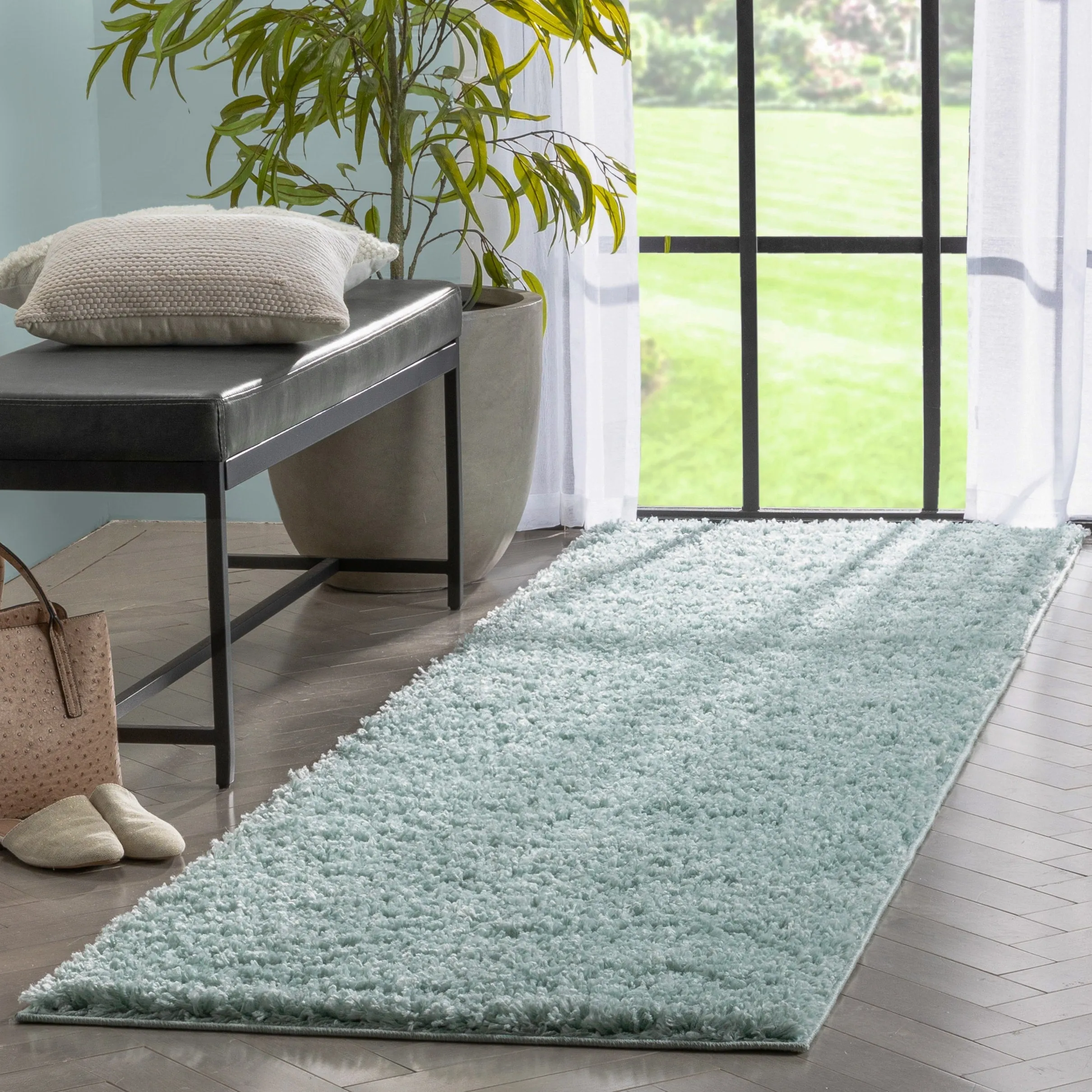 Well Woven Elle Basics Emerson Plain Shag Area Rug