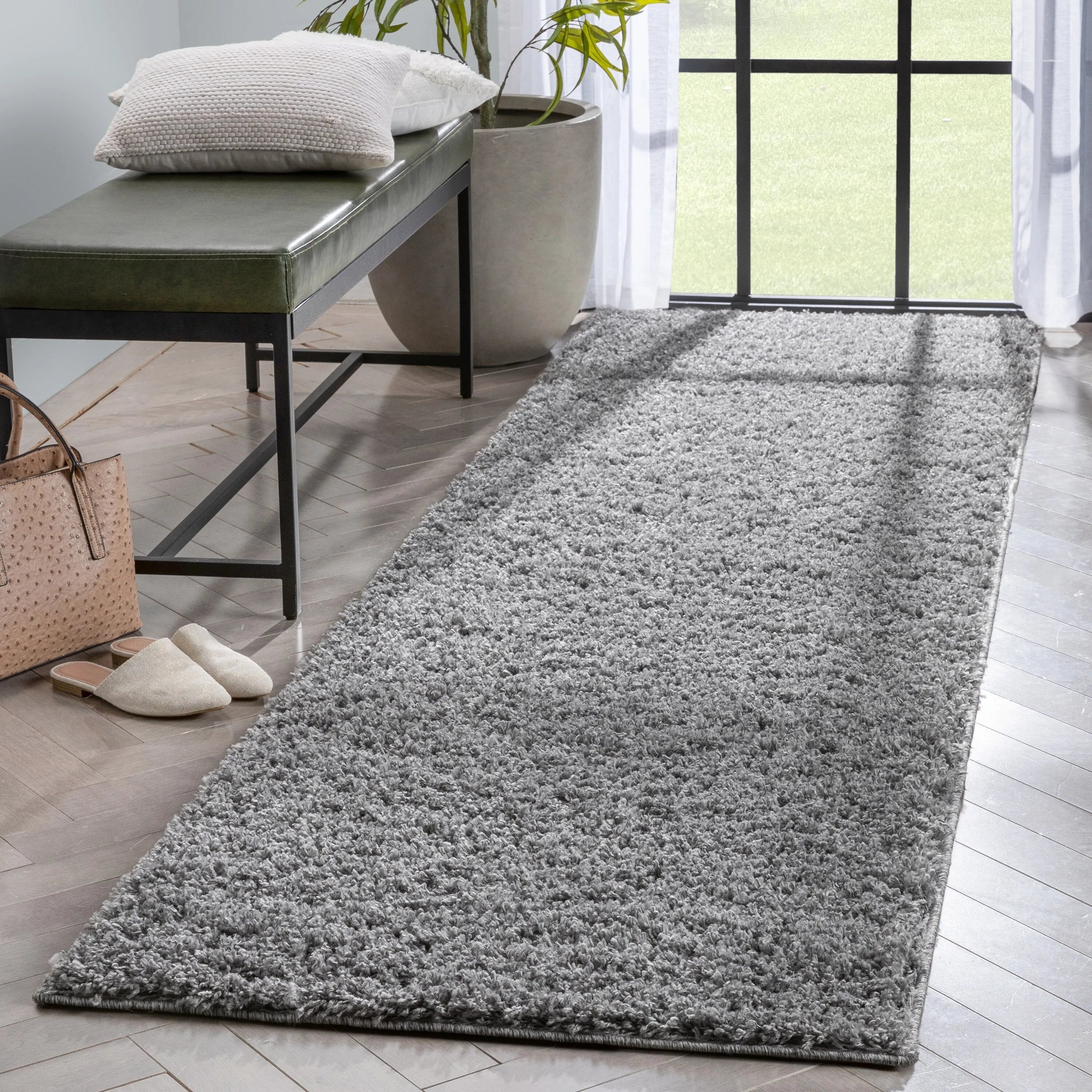 Well Woven Elle Basics Emerson Plain Shag Area Rug